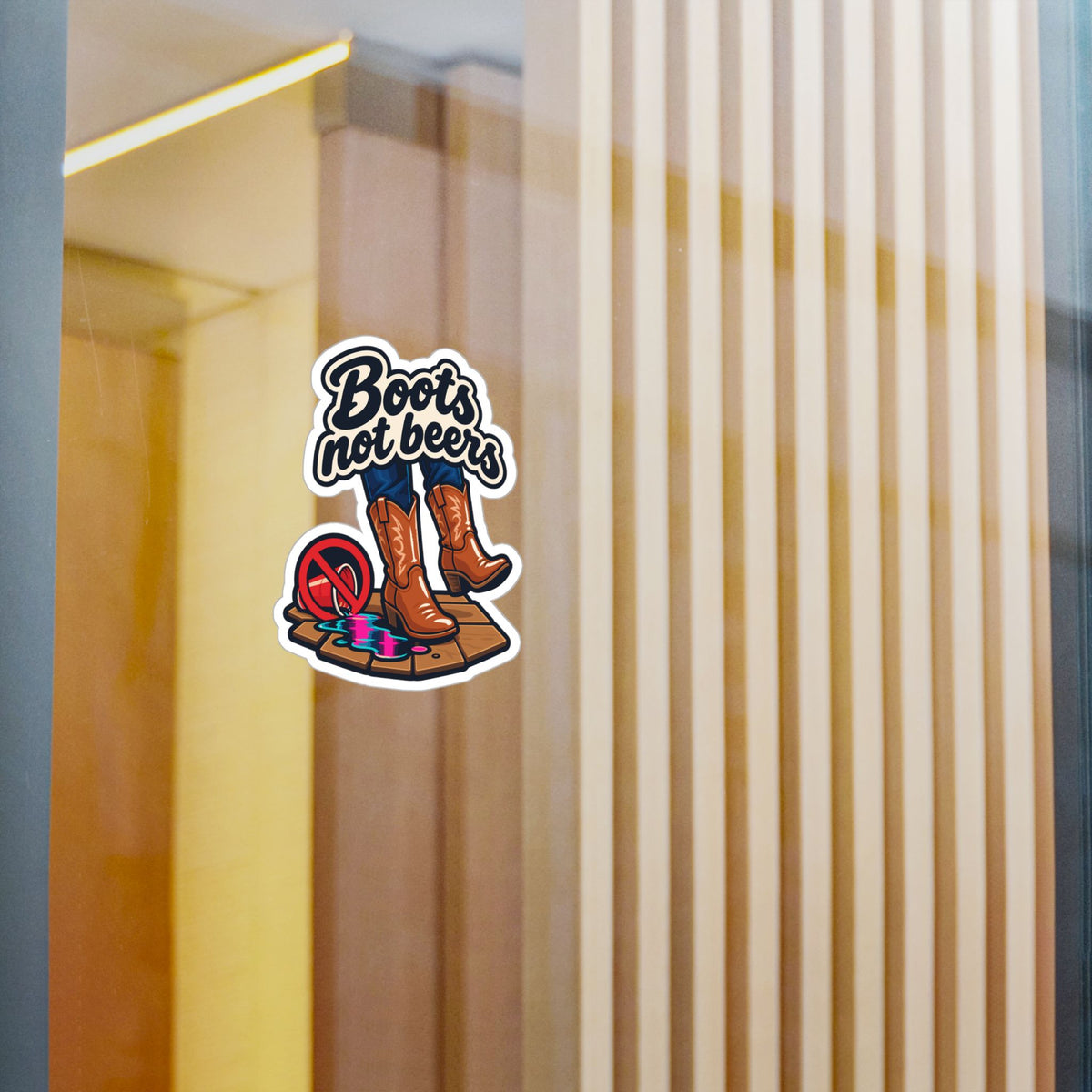 Line Dance Sticker – Boots Not Beers Design for the Country-Life Dancer, Western Decals for Laptop or Water Bottle