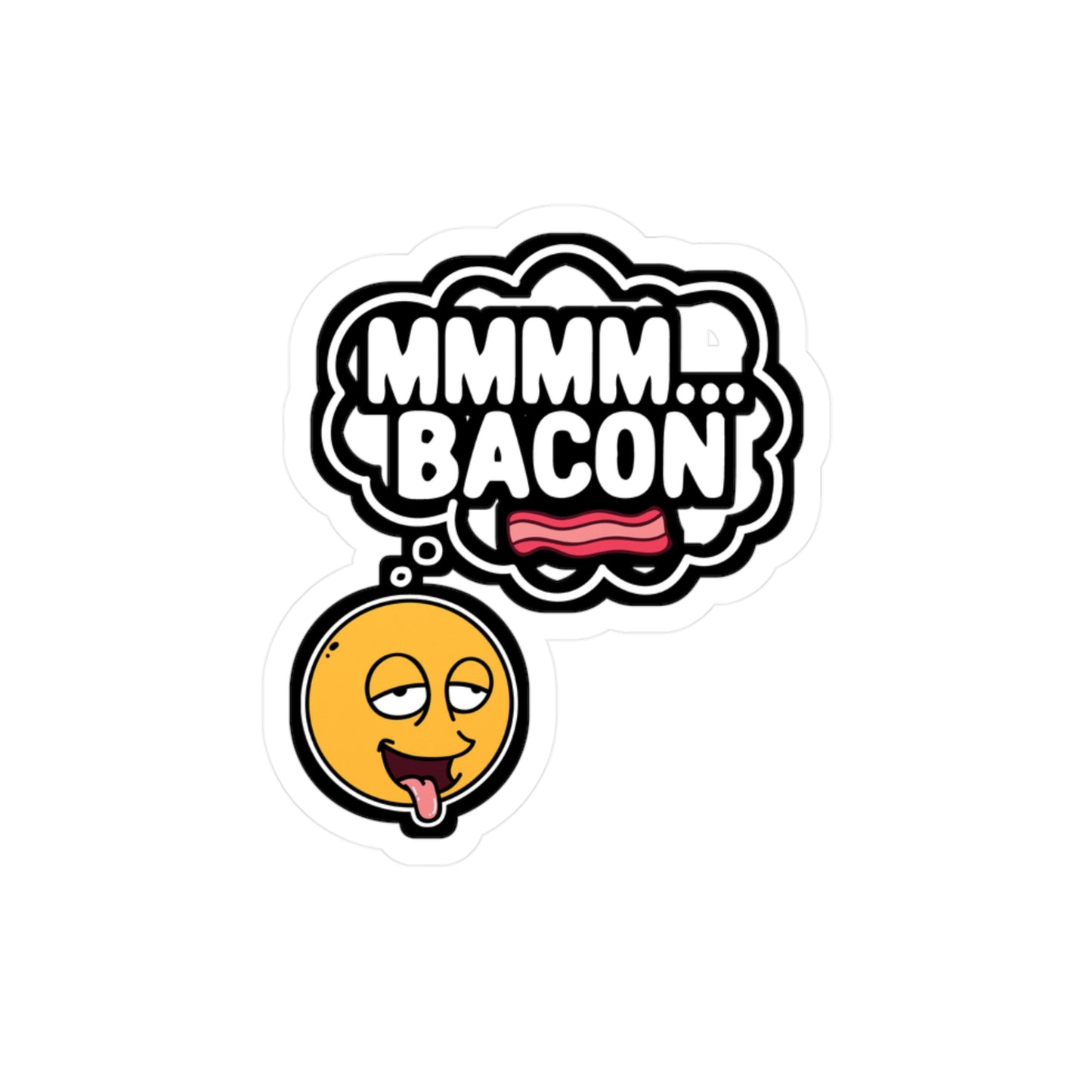 Mmmm Bacon - Bacon Sticker for Car Window Laptop Sticker. Water Bottle Sticker, Vinyl Lard Decal, Strips Sticker - Bacon Gift