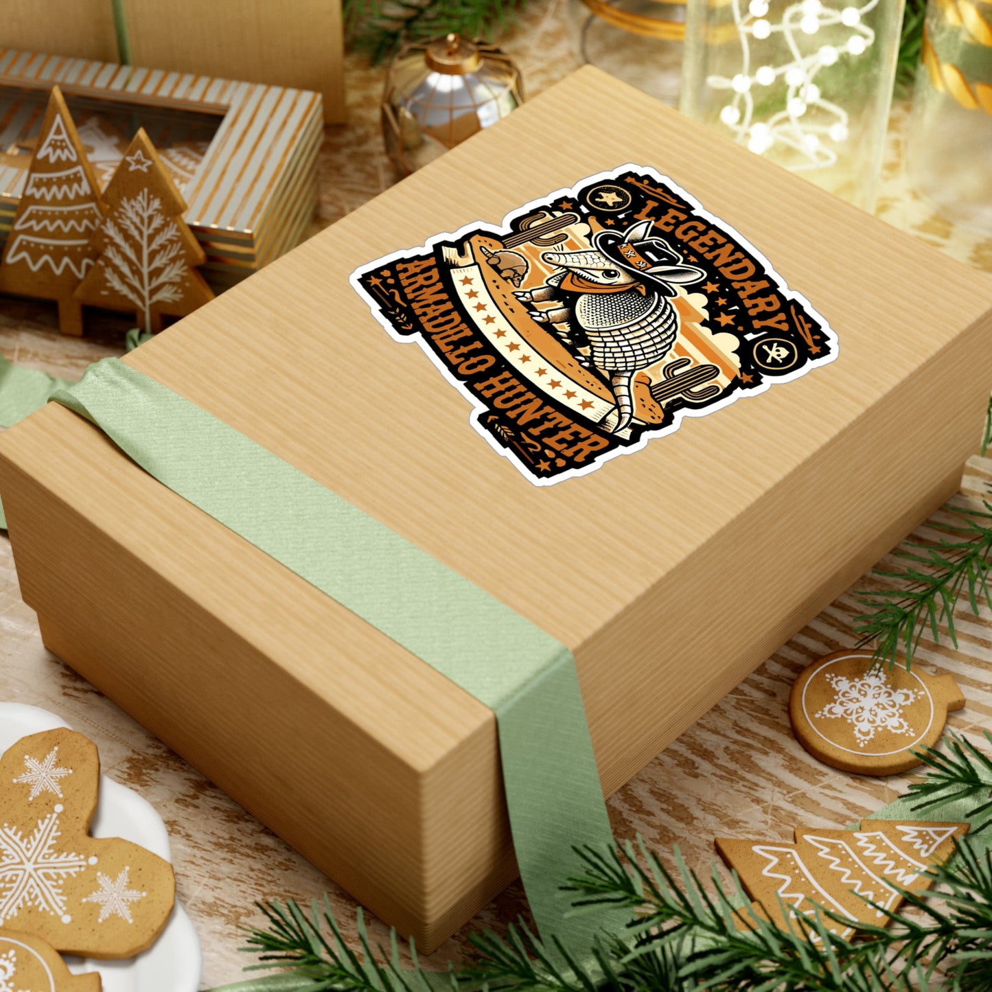 Legendary Armadillo Hunter - Armadillo Sticker for Laptop Sticker. Water Bottle Sticker, Vinyl Desert animal Decal - Armadillo Gift