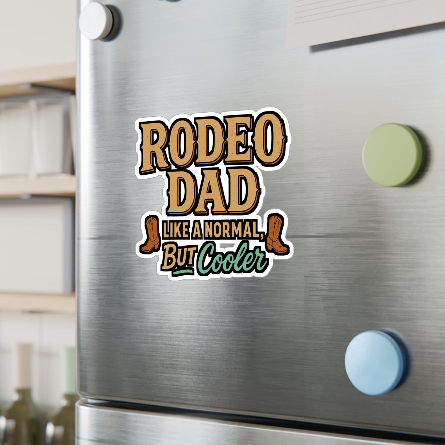 Rodeo Dad – Like a Normal Dad but Cooler | Cowboy Sticker for Laptop or Water Bottle | Western Vinyl Decal, Funny Father’s Day Gift