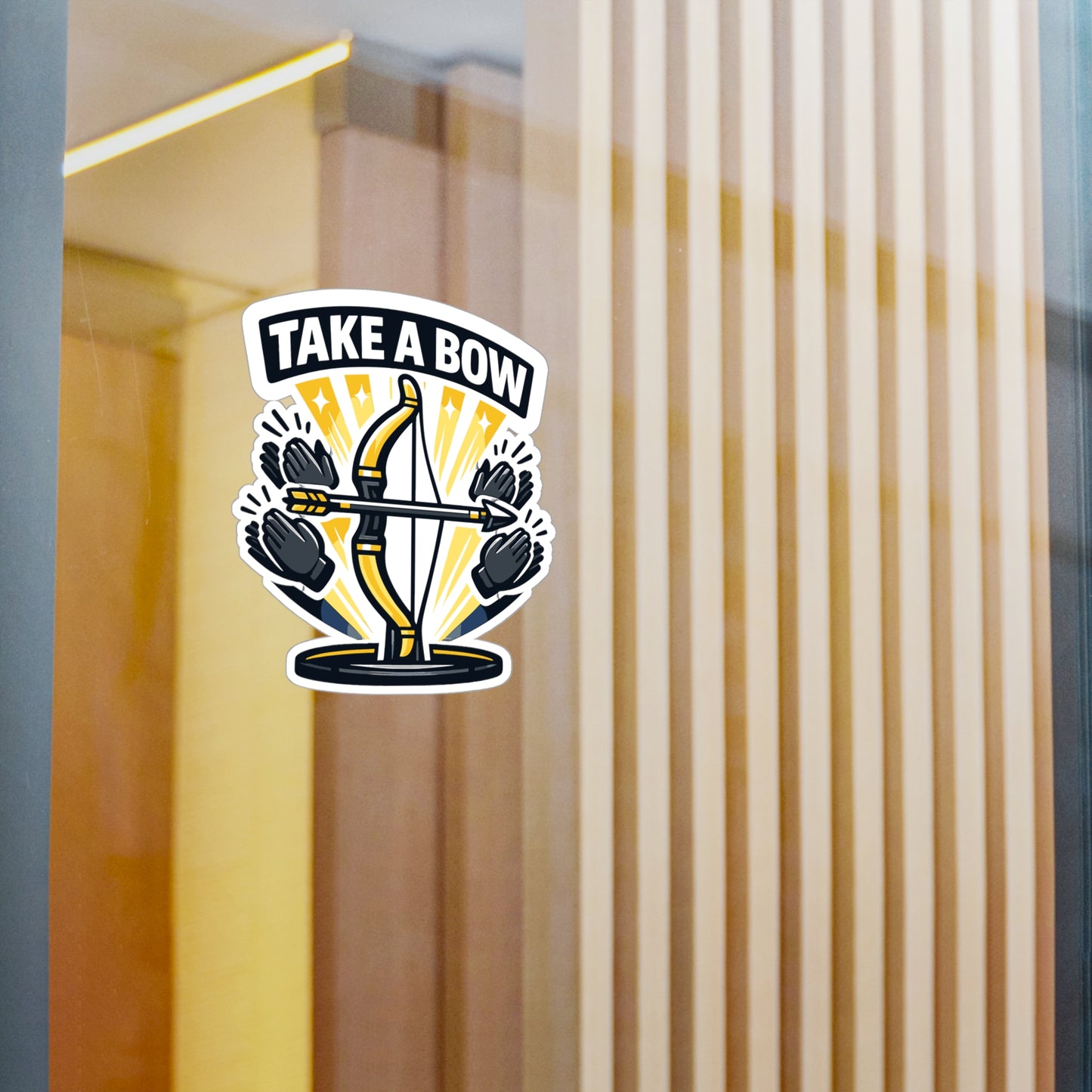 Archery Sticker "Take a Bow" Archer Hunting Shoot, Vinyl Waterproof Laptop Water Bottle decals