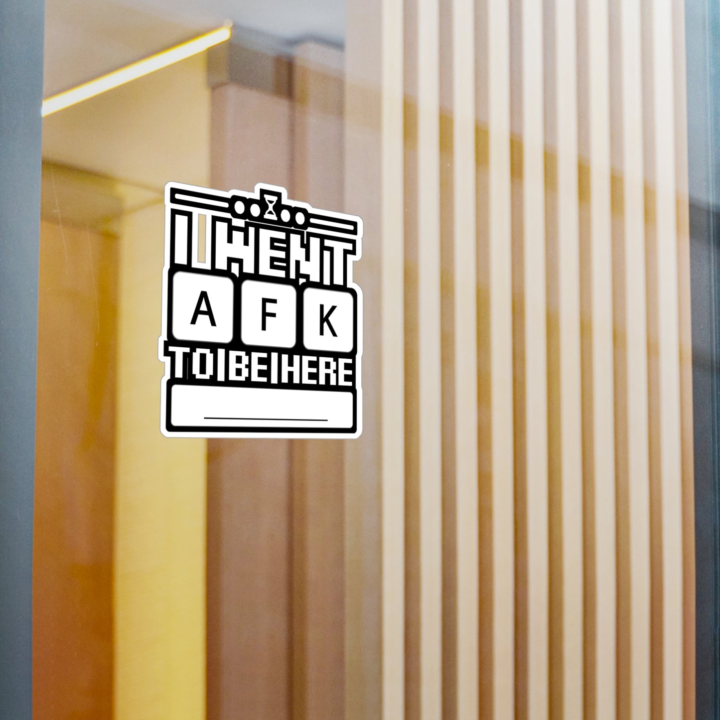 i went afk to to be here - Gamer Sticker for Car Window Laptop Sticker. Water Bottle Sticker, Vinyl Gaming Decal, Geek Sticker - Gamer Gift