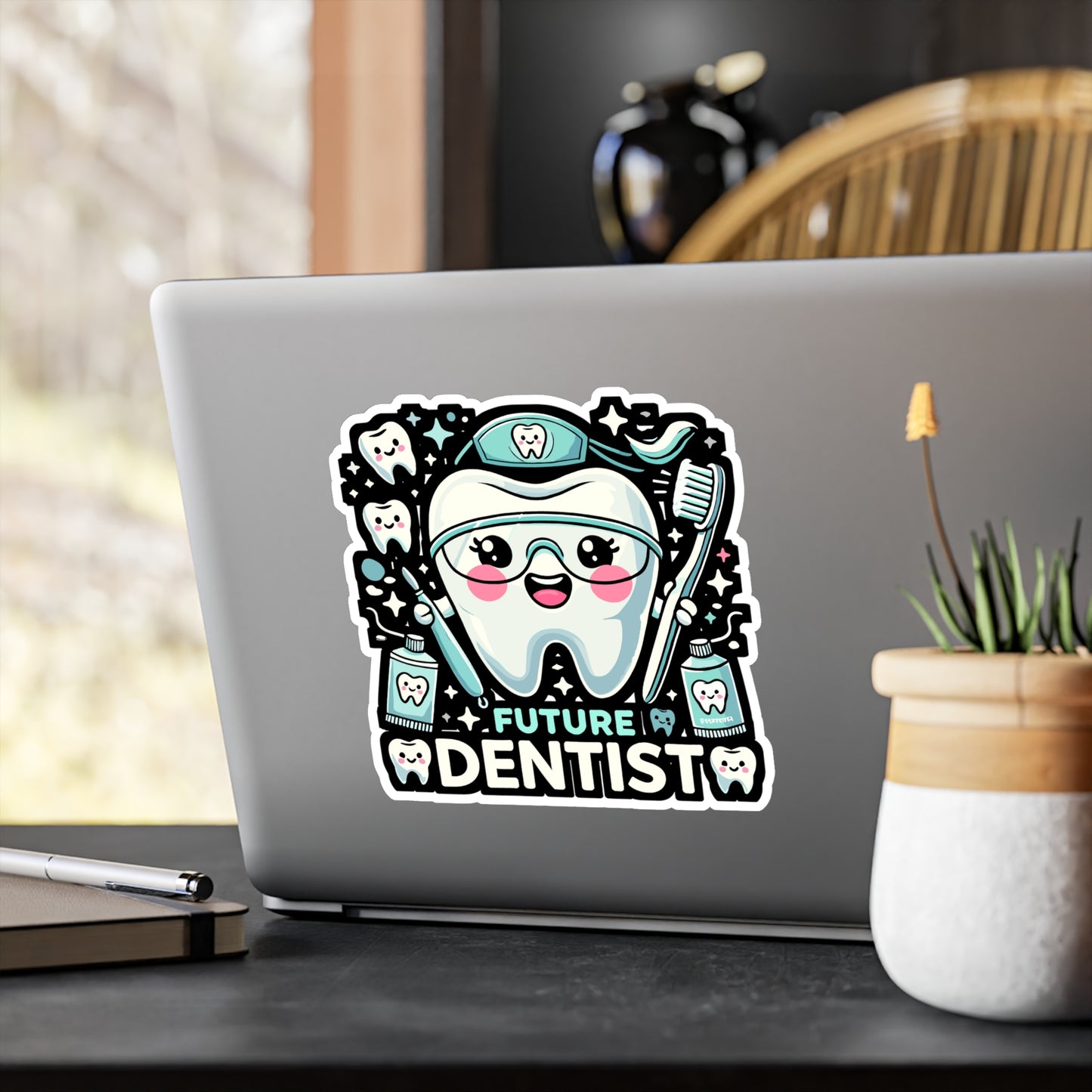 Future Dentist - Dentist Sticker for Laptop Sticker. Water Bottle Sticker, Vinyl Dental assistant Decal - Dentist Gift