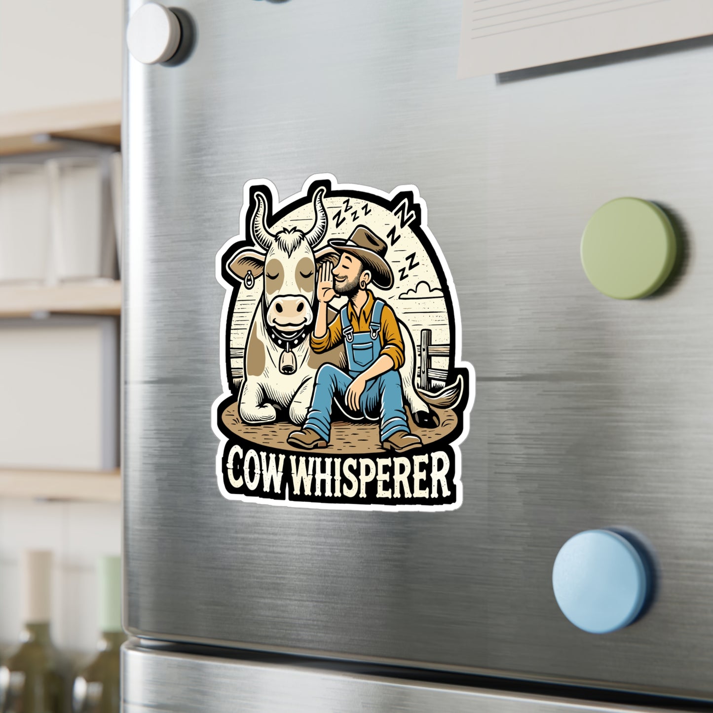 Cow Whisperer - Farmer Sticker for Car Window Laptop Sticker. Water Bottle Sticker, Vinyl Cowboy Decal, Rancher Sticker - Farmer Gift