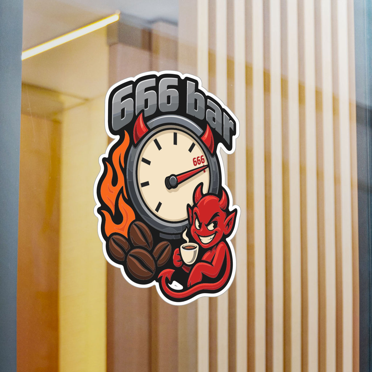 Espresso Sticker 666 bar - Coffee Decals for Grinder and Digital Scale