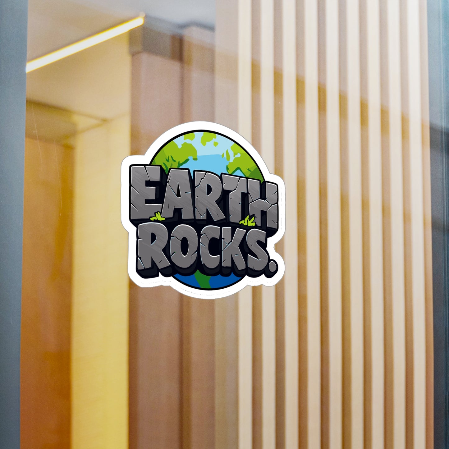 Geologie Sticker "Earth Rocks." – Vinyl Waterproof Decals for Laptop or Water Bottle, Geology Minerals Tectonics Design