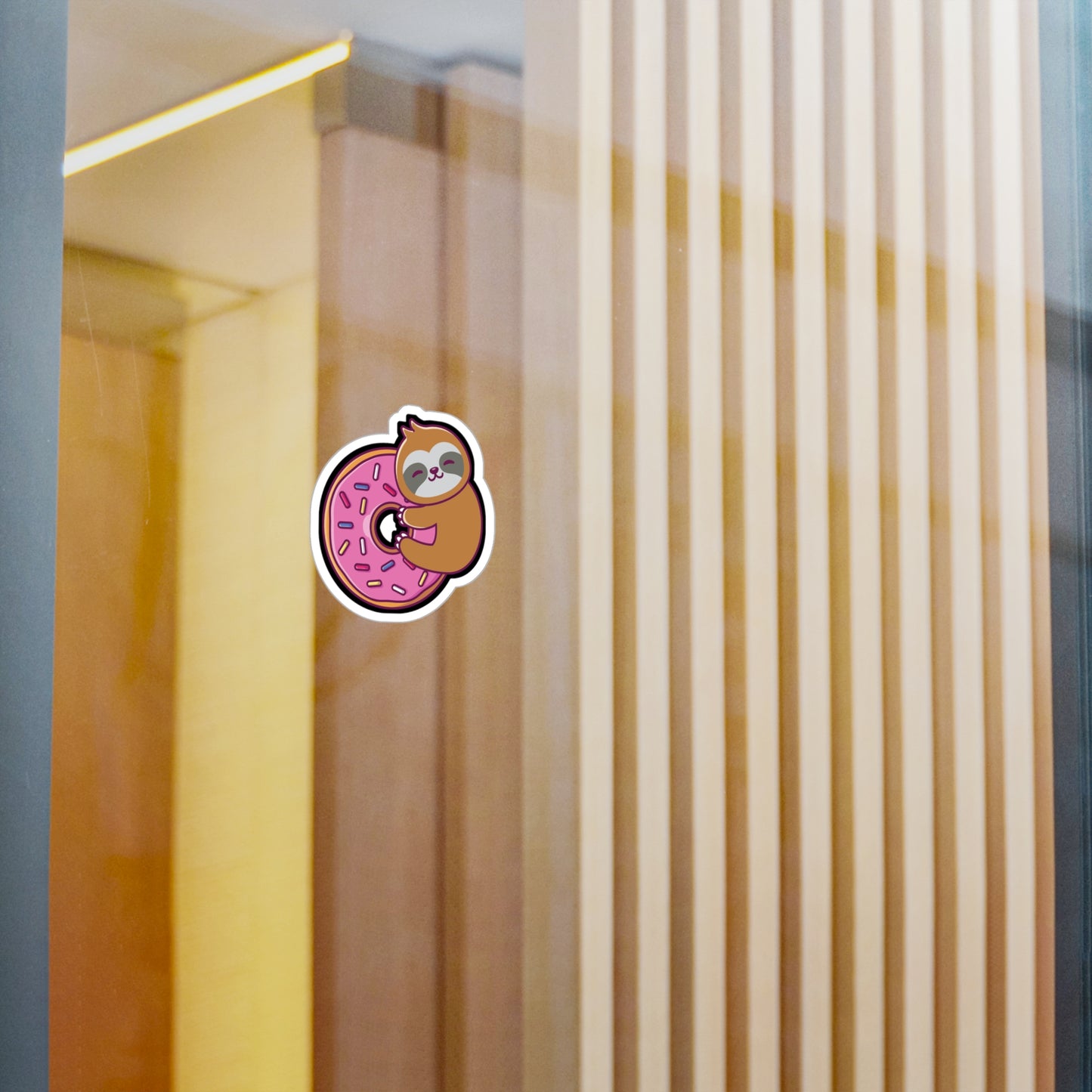 Sloth Donut - Sloth Sticker for Car Window Laptop Sticker. Water Bottle Sticker, Vinyl Cute Decal, Sloths Sticker - Sloth Gift