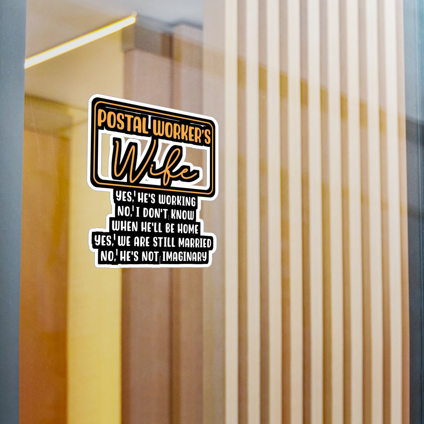 Postal Worker's Wife | Postal worker Sticker | Funny postal worker Decals | Postal worker Gift
