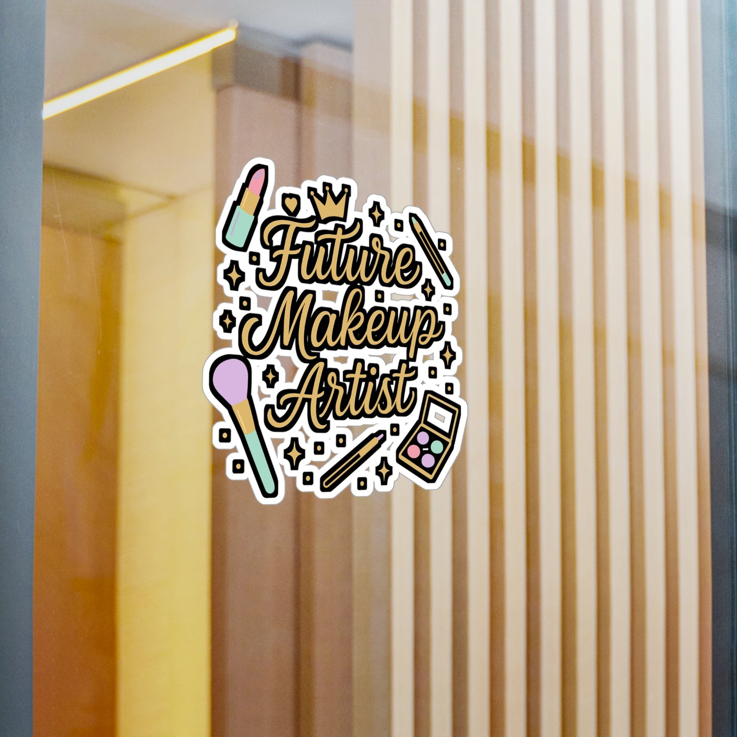 Future Makeup Artist – Vinyl Sticker for Laptop or Water Bottle | Beauty Lover Gift, Lashes Decal, Makeup Accessories