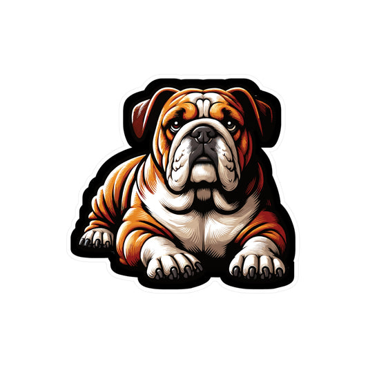 Bulldog Dog - Bulldog Sticker for Car Window Laptop Sticker. Water Bottle Sticker, Vinyl Dog Decal, Loyal Sticker - Bulldog Gift