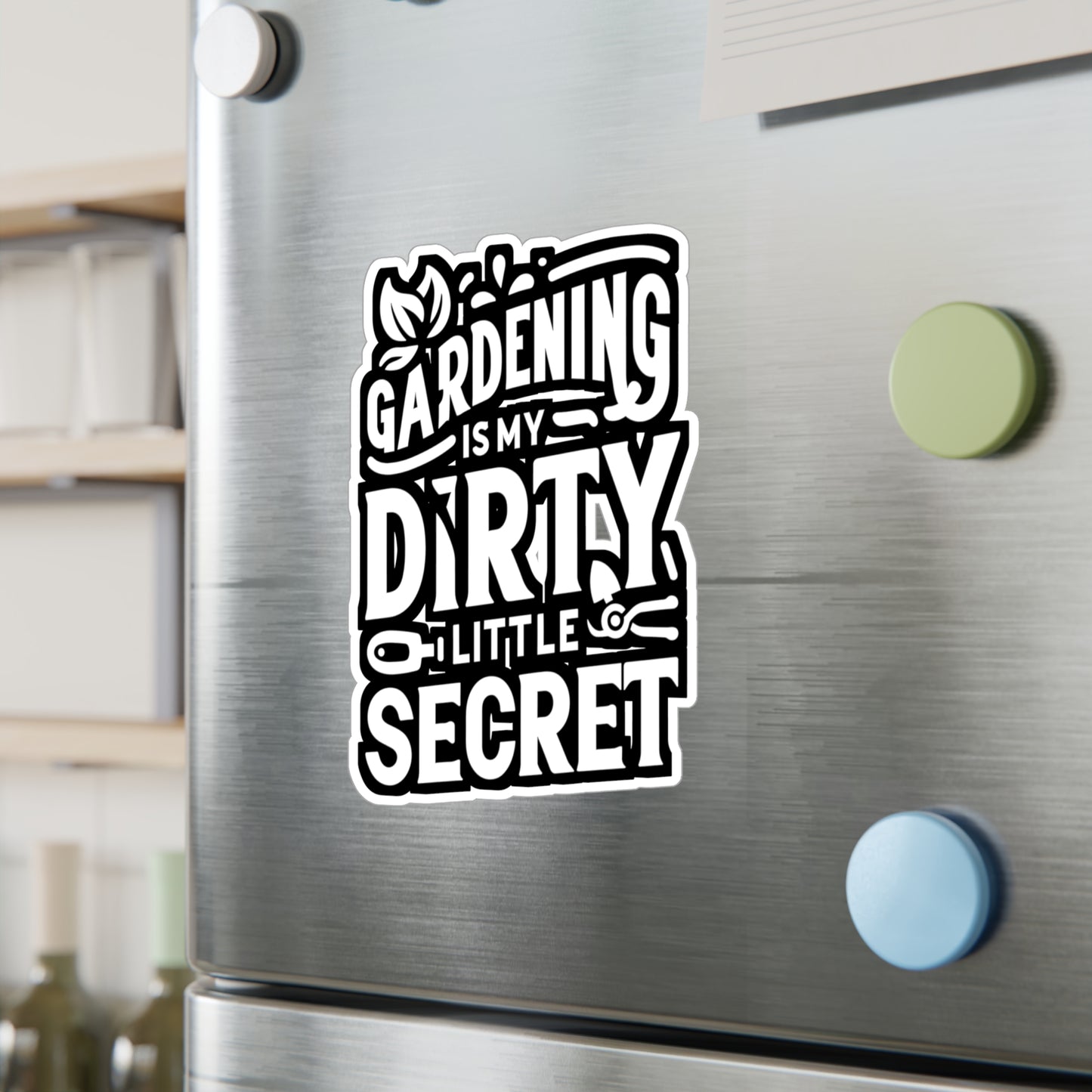 Gardening Is My Dirty Little Secret - Gardening Sticker for Laptop Sticker. Water Bottle Sticker, Vinyl Landscaper Decal - Gardening Gift