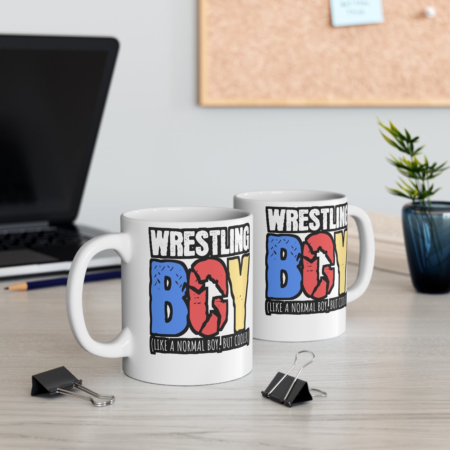 Wrestling Boy - Wrestle Mug for Coffee 11oz. Wrestle Cup, White ceramic, Wrestling Mug, Offense Tea Cup - Wrestle Gift