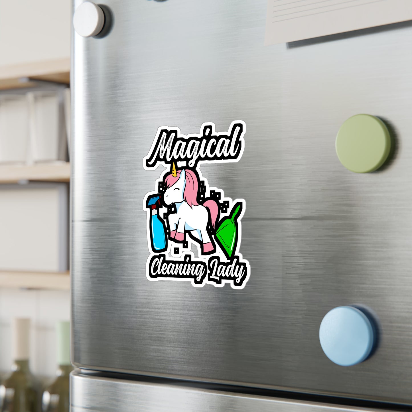 Unicorn cleaning lady - Housekeeping Sticker for Laptop Sticker. Water Bottle Sticker, Vinyl Housekeeper Decal - Housekeeping Gift