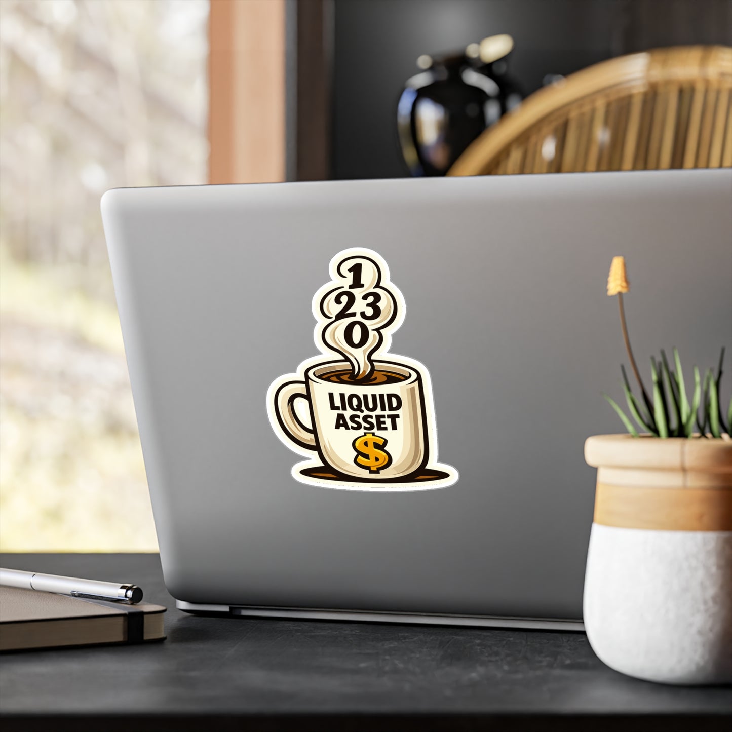 Accountant Sticker Liquid Asset Funny Balance Spreadsheet Amortization Design Vinyl Waterproof Decals for Laptop Water Bottle