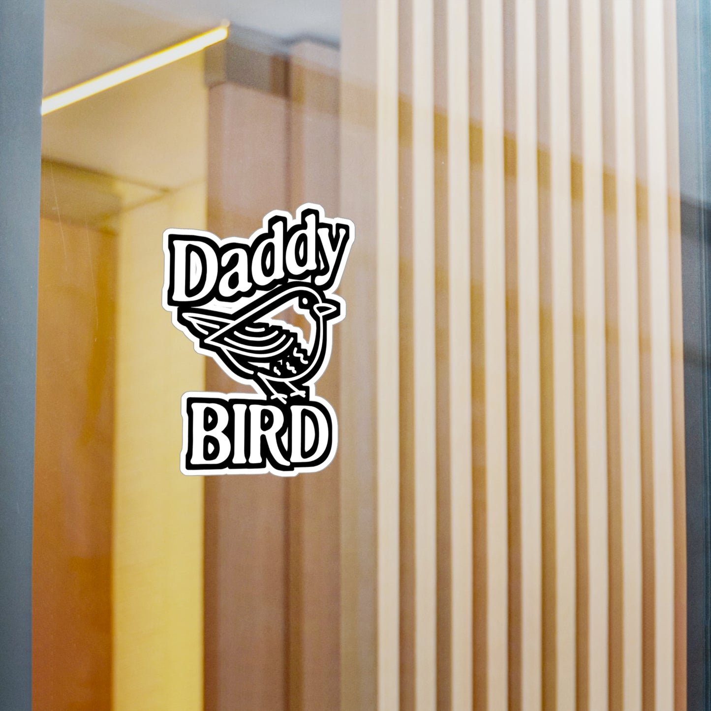 Daddy Bird - Birdwatcher Sticker for Laptop Sticker. Water Bottle Sticker, Vinyl Binocular Decal - Birdwatcher Gift