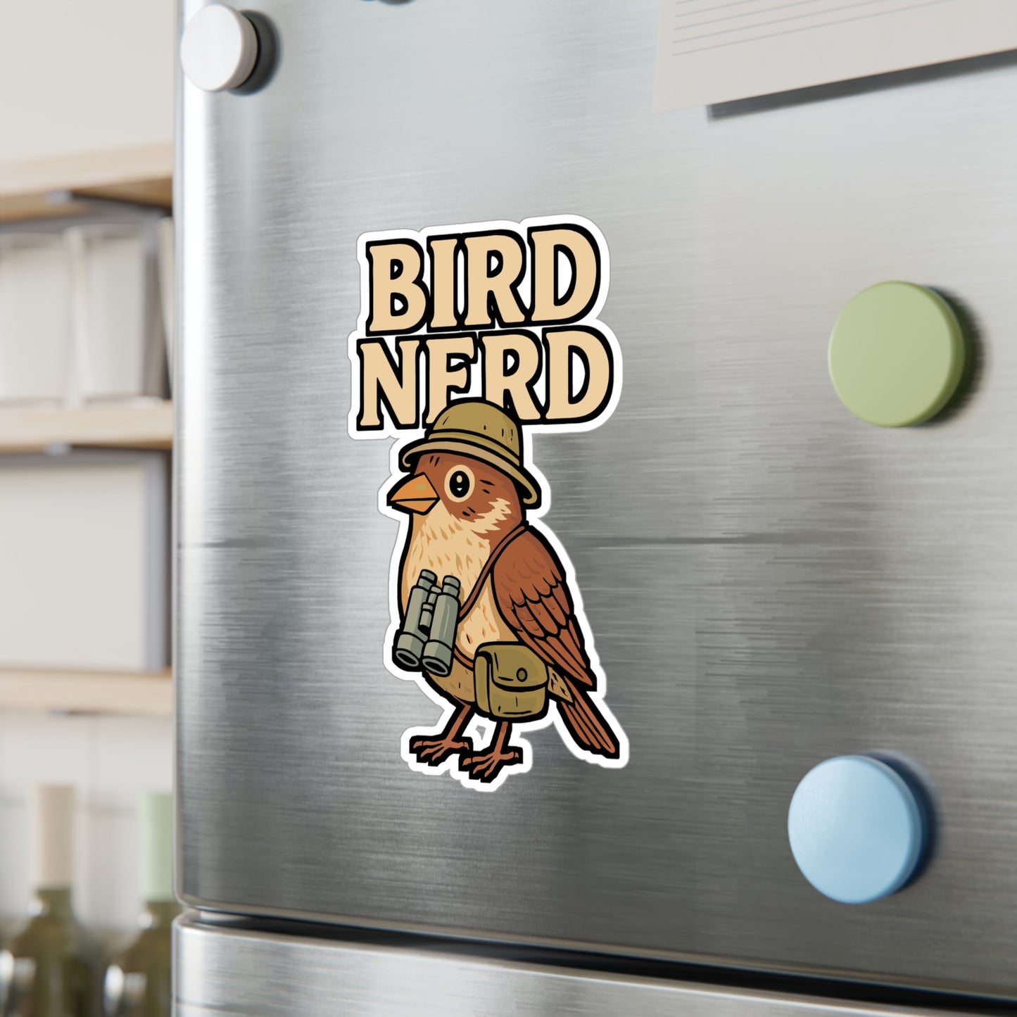 Bird Nerd – Birdwatcher Sticker for Laptop, Water Bottle, or Car | Vinyl Binocular Decal | Bird Lover Gift