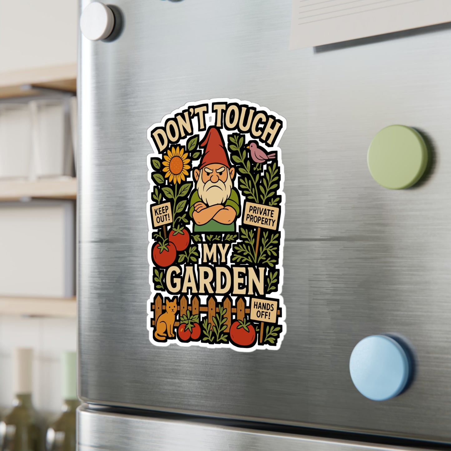 Don’t Touch My Garden – Funny Gardening Decal for Laptop, Water Bottle & More | Gift for Plant Lovers