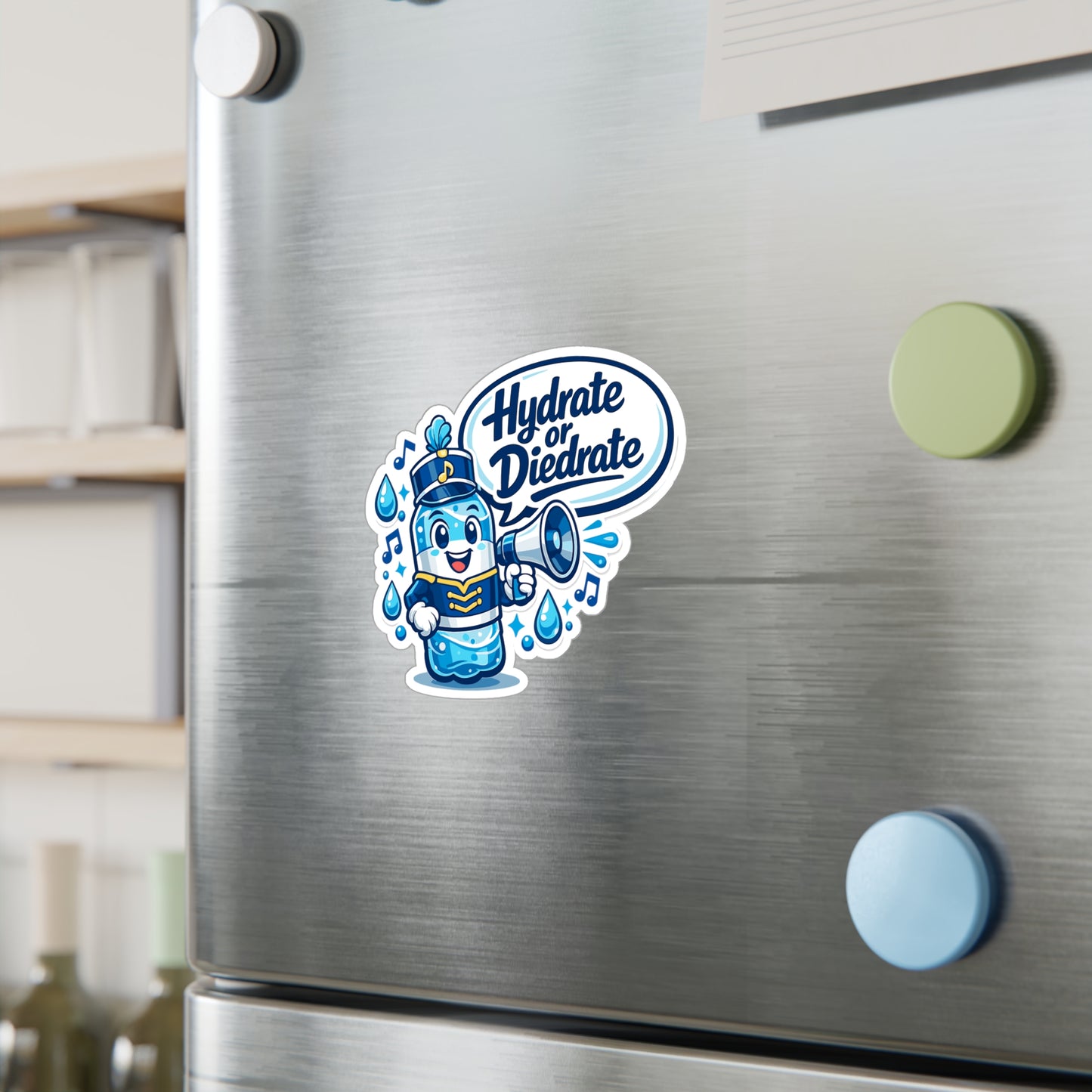 Marching Band Sticker Hydrate or Diedrate Funny Drummer Band Director Mellophone Vinyl Waterproof Decals for Laptop Water Bottle