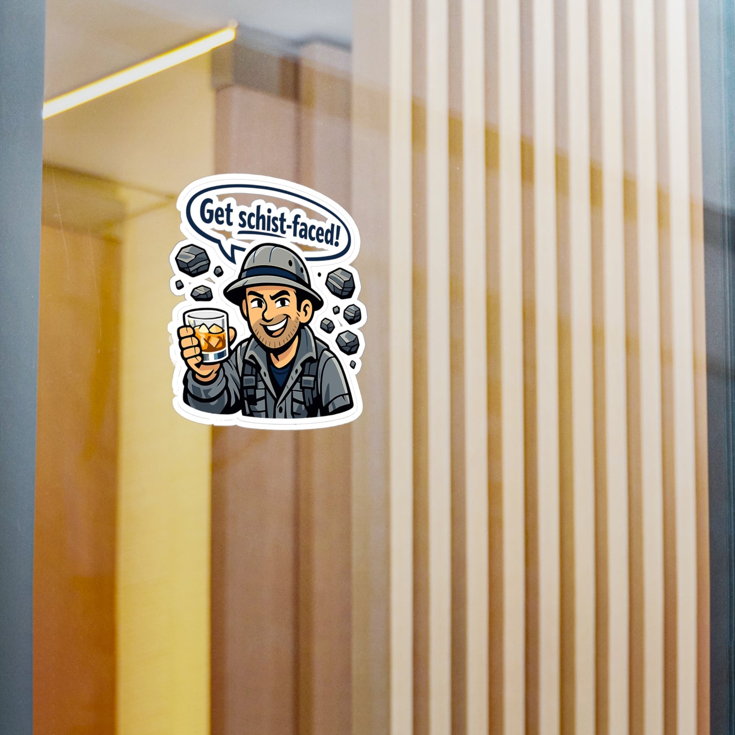 Geologie Sticker Get schist-faced! Funny Geology sticker Decals, Rocks Minerals Tectonics Vinyl Waterproof for Laptop Water Bottle