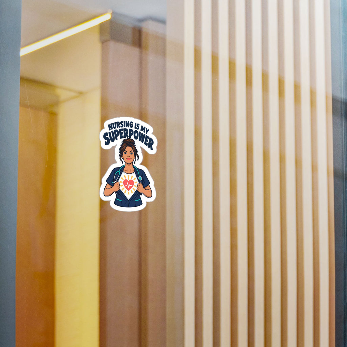 Nurse Sticker – Nursing Is My Superpower Decals for Laptop, Water Bottle, Waterproof Vinyl Gift for Nursing Student