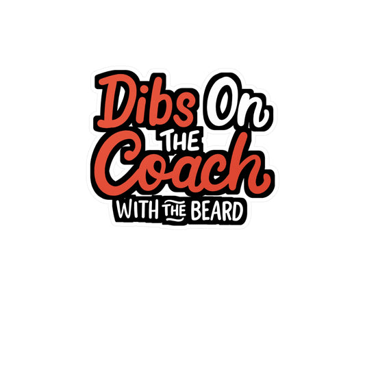 Coach With The Beard Bearded Coach - Bearded Sticker for Laptop Sticker. Water Bottle Sticker, Vinyl Sports-coach Decal - Bearded Gift