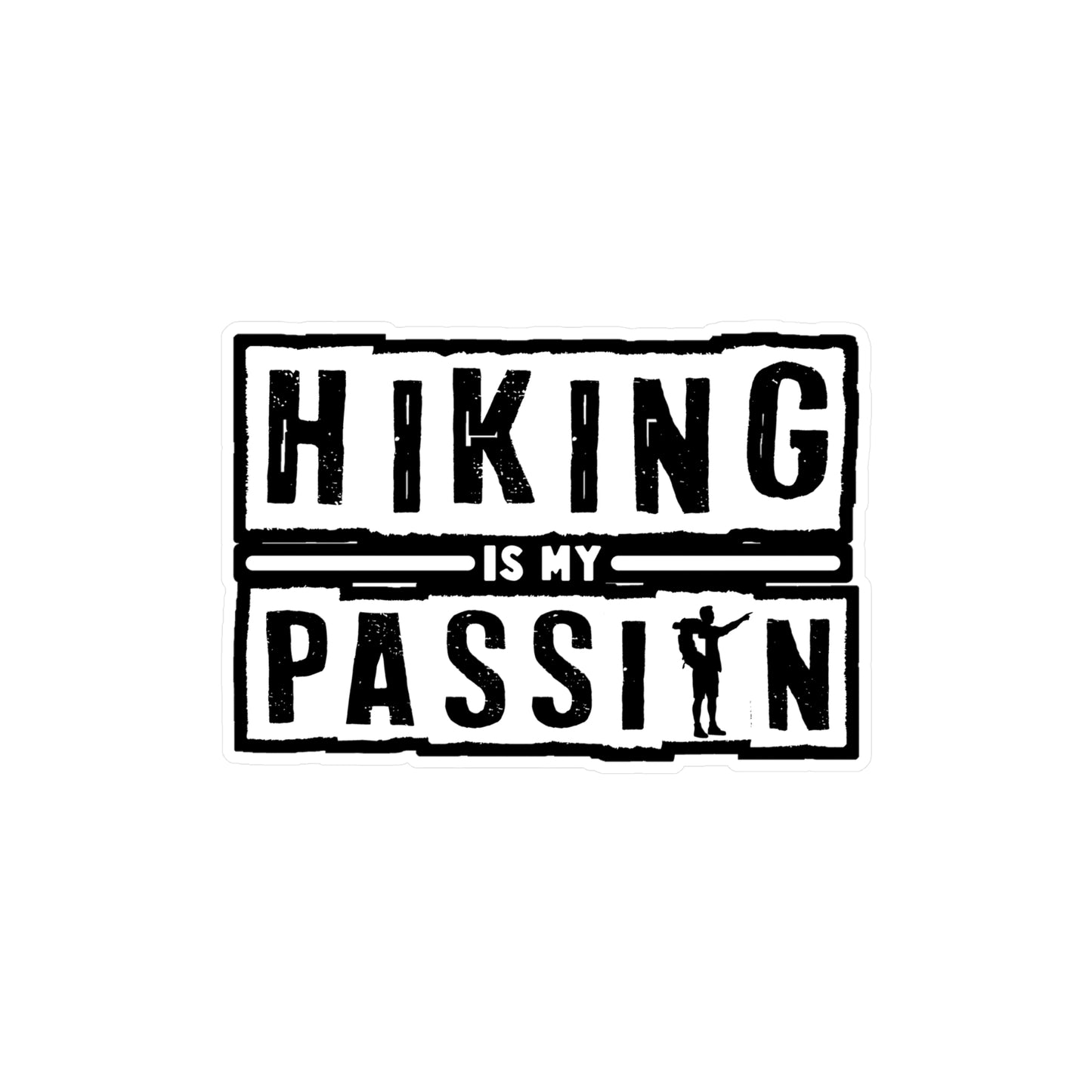 Hiking is my Passion - Hiking Sticker for Laptop Sticker. Water Bottle Sticker, Vinyl Hiker quote Decal - Hiking Gift