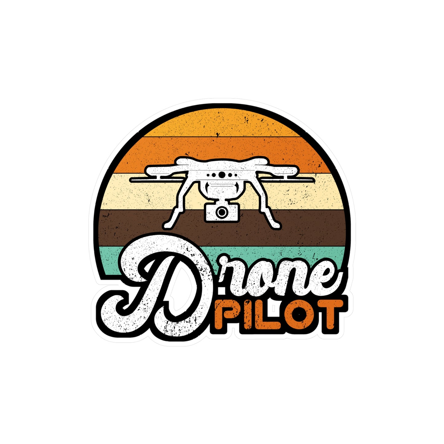 Drone Pilot - Drone Sticker for Car Window Laptop Sticker. Water Bottle Sticker, Vinyl Pilot Decal, Drones Sticker - Drone Gift