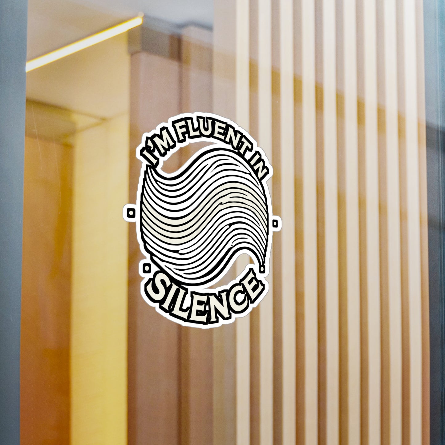 I'm Fluent in Silence – Vinyl Sticker for Laptop & Water Bottle | Antisocial Introvert Gift, Funny Decal for Introverts