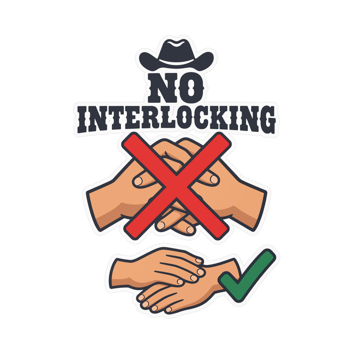 Line Dance Sticker – "No Interlocking" Western Decals for Dancers Who Love Country Life, Laptop & Water Bottle
