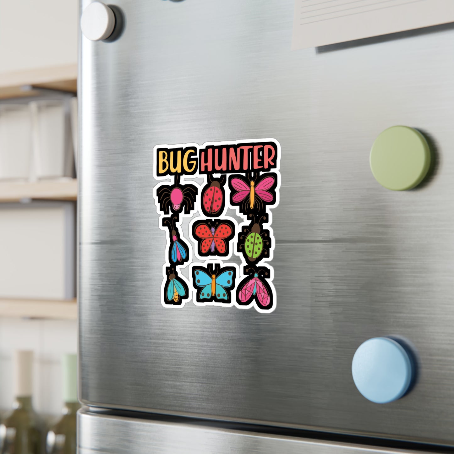 Bug Hunter - Biologist Sticker for Car Window Laptop Sticker. Water Bottle Sticker, Vinyl Biology Decal, Science Sticker - Biologist Gift