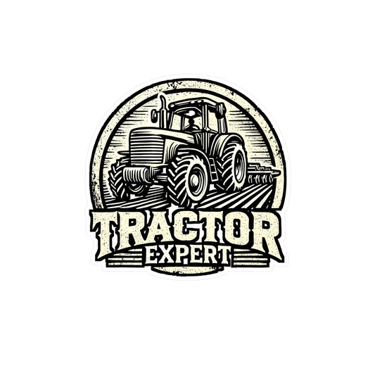 Tractor Expert – Vinyl Tractor Decal for Car, Laptop & Water Bottle | Livestock Sticker | Perfect Farmer Gift