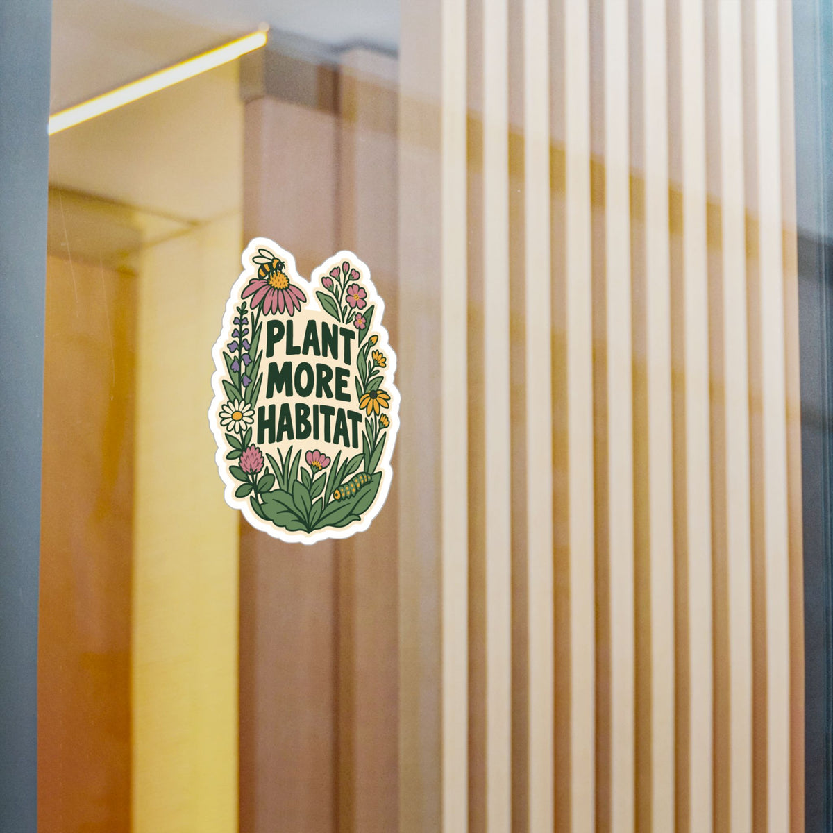 Plants Sticker – Plant More Habitat, Dandelion Decals Celebrating Nature and Friendship for Laptop or Water Bottle