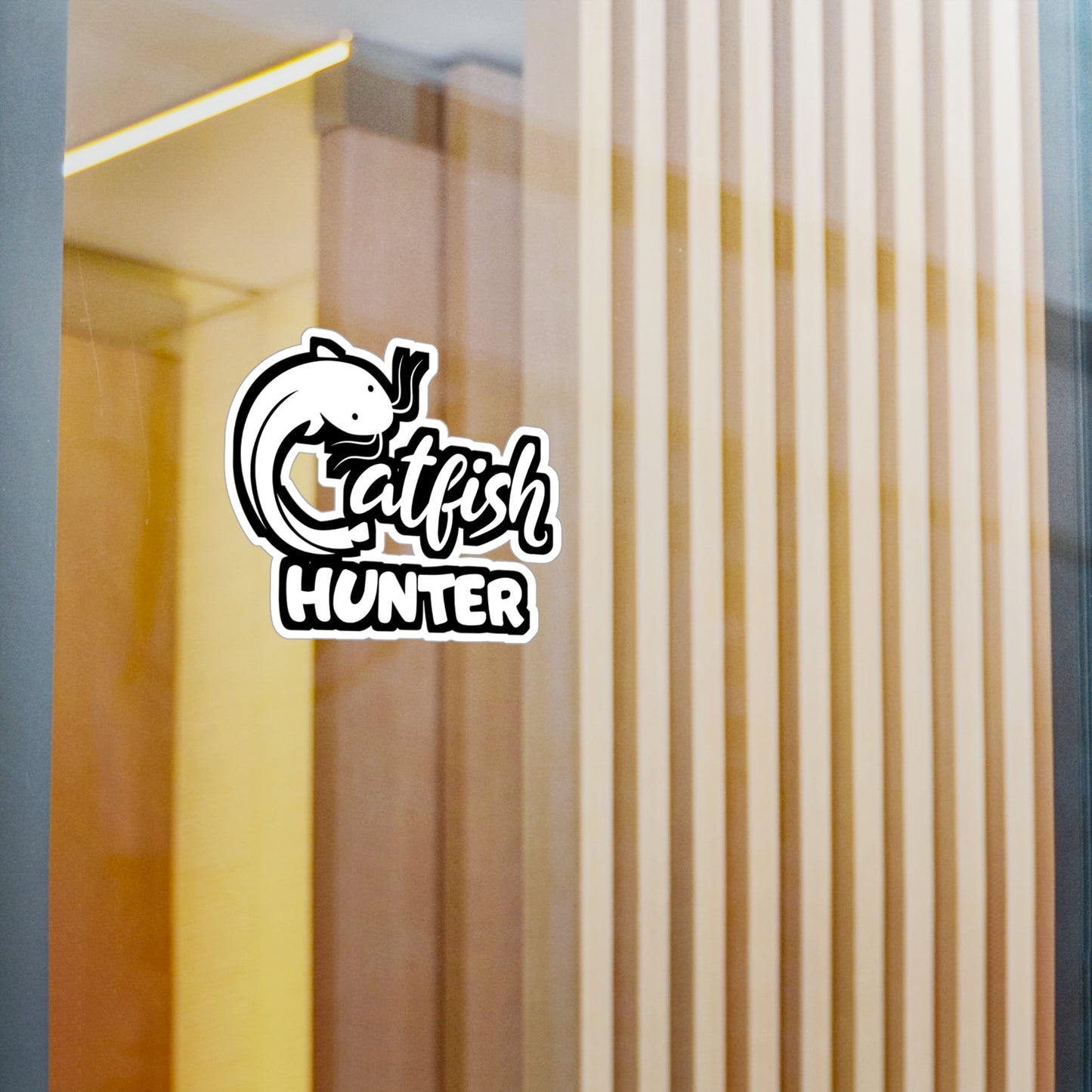 Catfish Hunter - Fishing Sticker for Car Window Laptop Sticker. Water Bottle Sticker, Vinyl Fish Decal, Outdoors Sticker - Fishing Gift