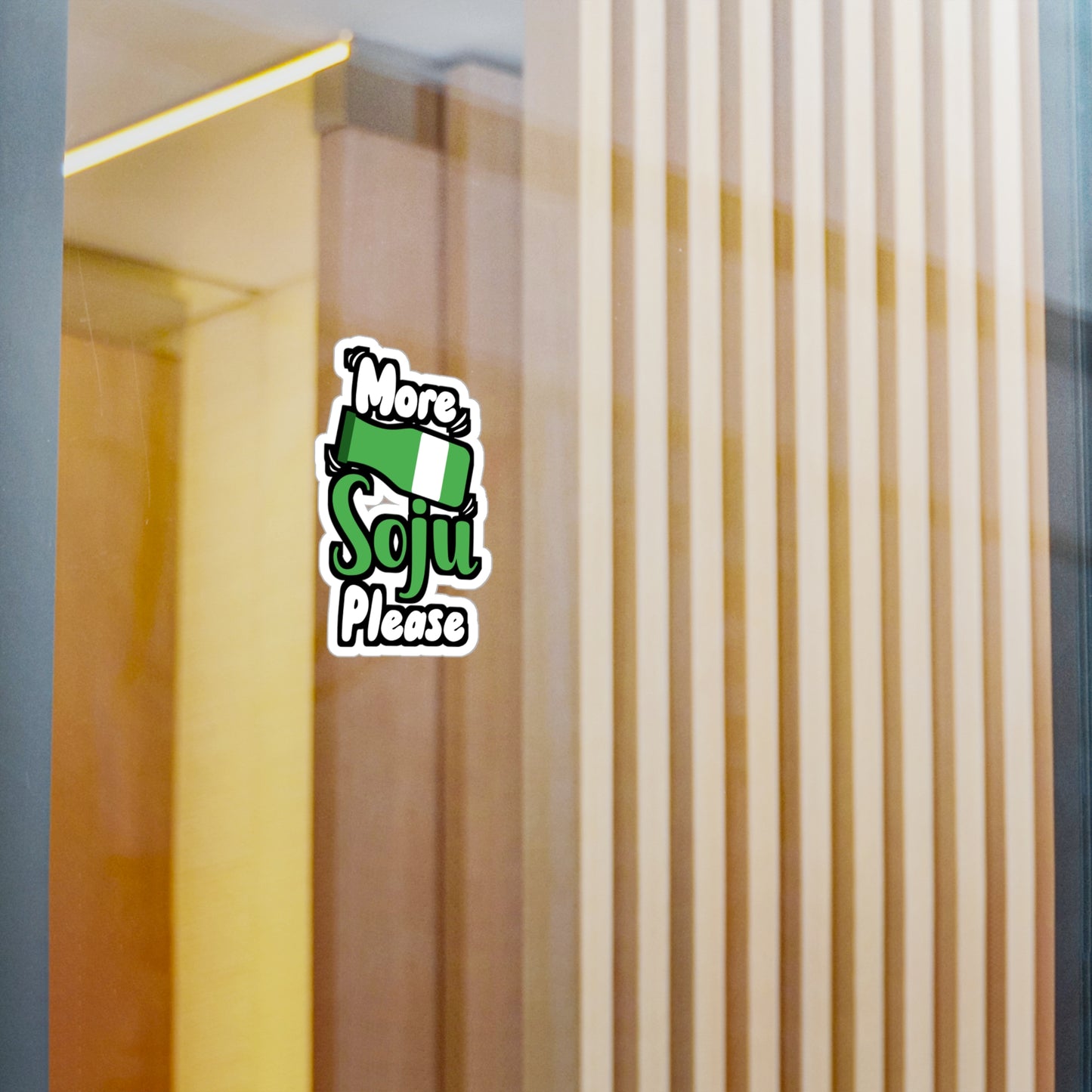 More Soju Please - Chef Sticker for Wall, Laptop, Window, Truck, Car Chef Gift Vinyl Cooking Decal Sticker