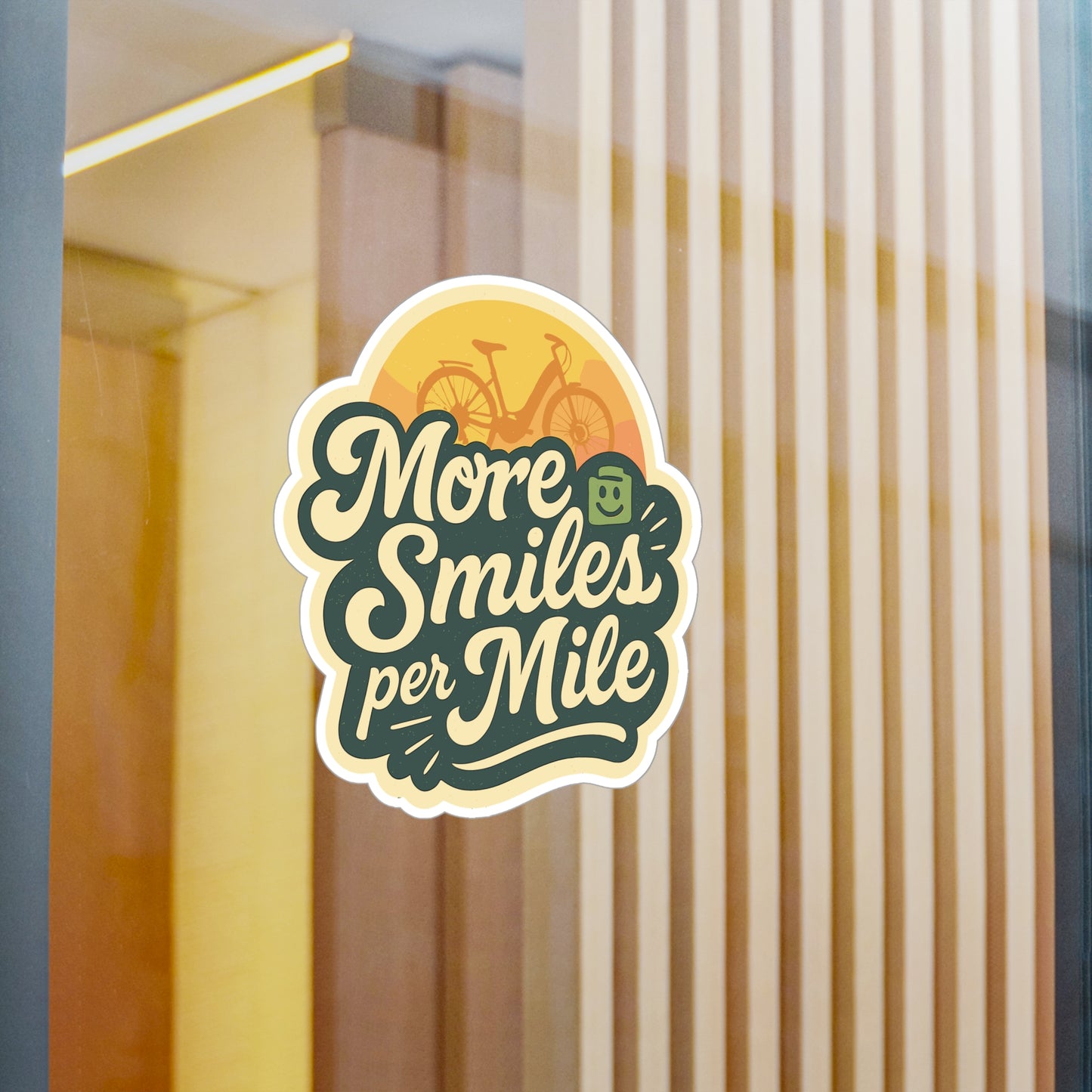 E bike Sticker – "More Smiles per Mile" Electric Bike Decals, Waterproof Vinyl, for Laptop, Water Bottle, ecycling & E Cyclist Enthusiasts