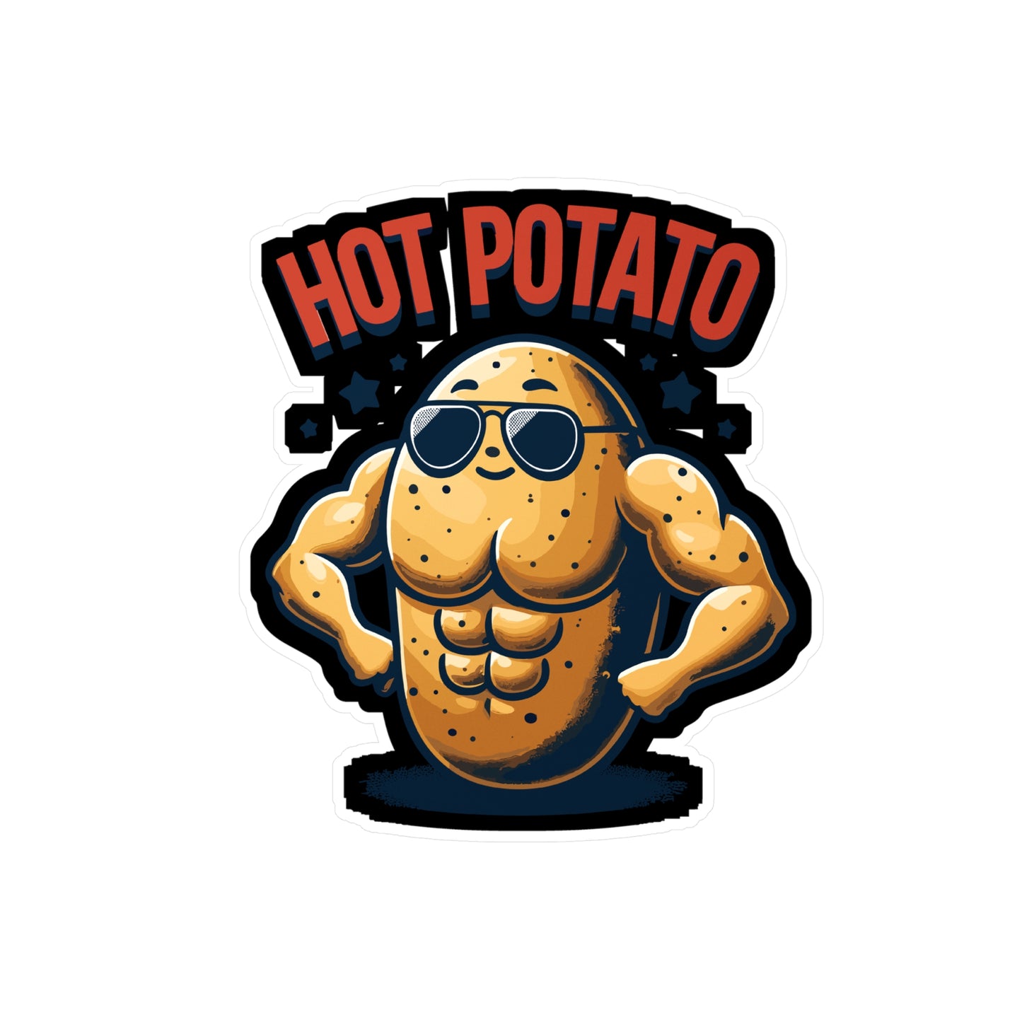 Hot Potato - Weightlifting Sticker for Laptop Sticker. Water Bottle Sticker, Vinyl Muscles Decal - Weightlifting Gift
