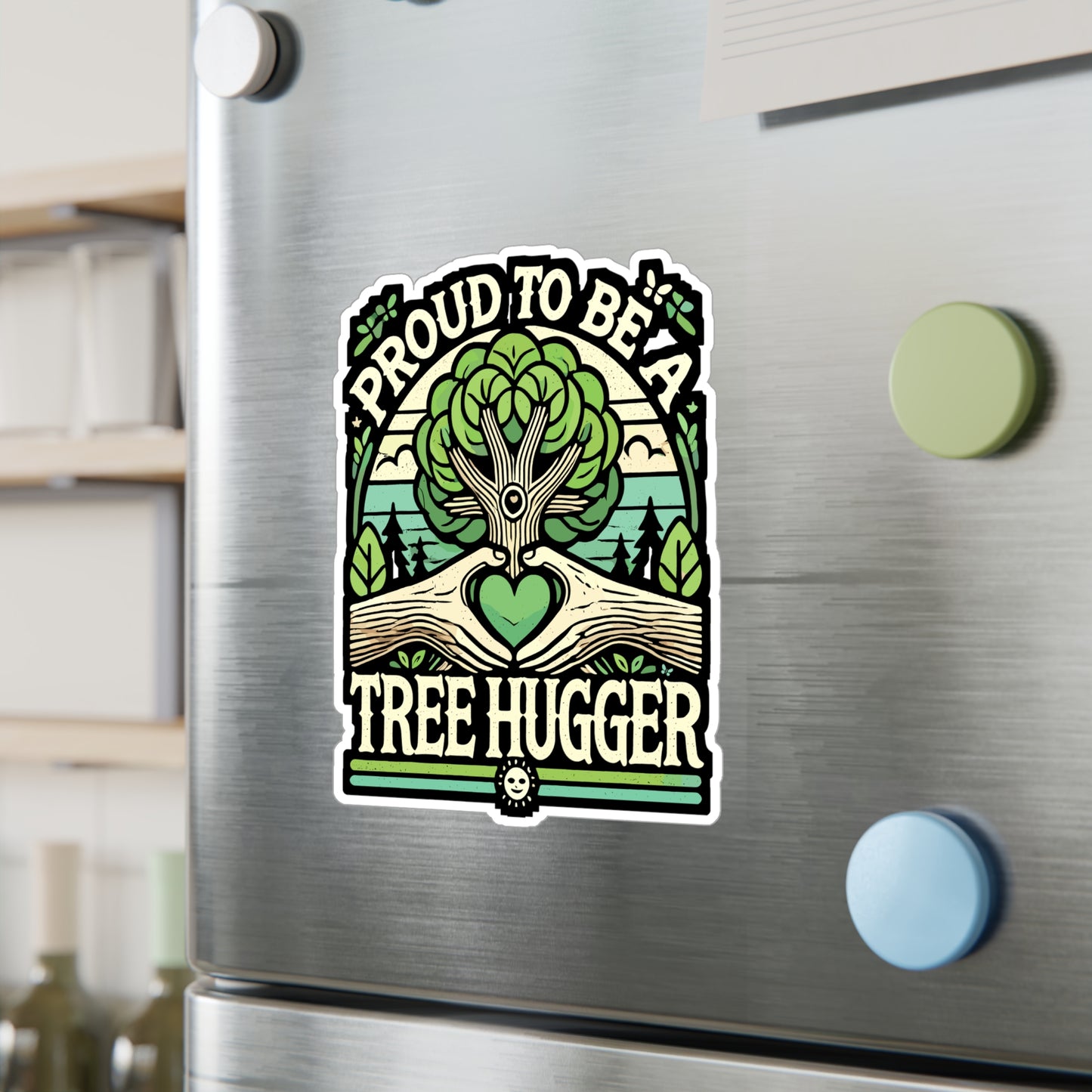 Proud To Be A Tree Hugger - Tree hugger Sticker for Laptop Sticker. Water Bottle Sticker, Vinyl Environmentalist Decal - Tree hugger Gift