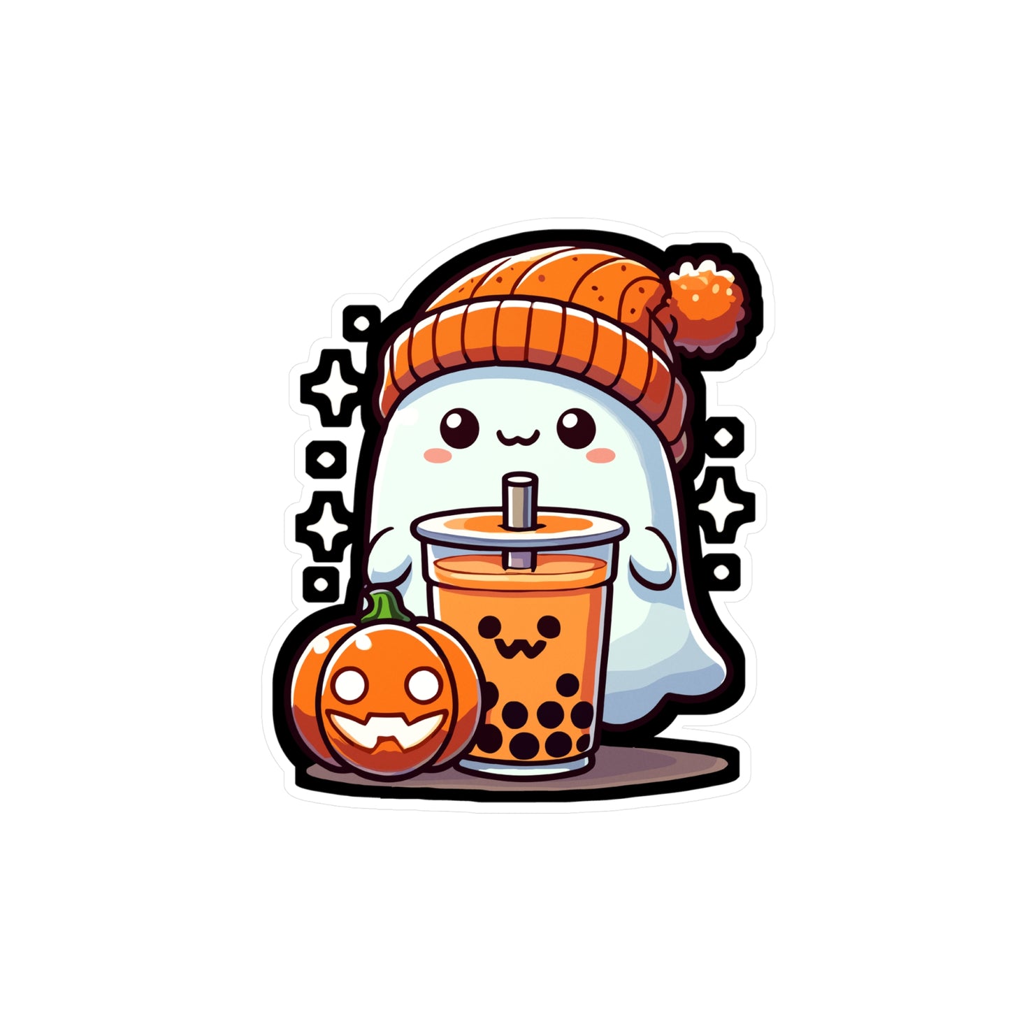 Halloween Costume Ghost Sweets Tee - Halloween Sticker for Laptop Sticker. Water Bottle Sticker, Vinyl Ghost Decal - Halloween Gift
