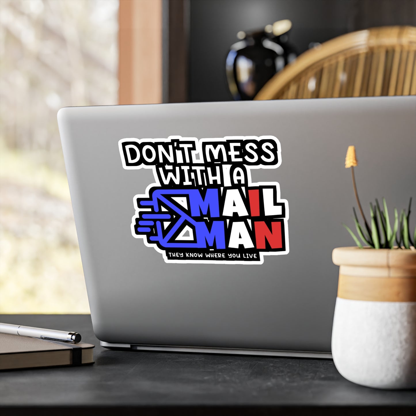 Don't Mess With A Mailman | Postal worker Sticker | Funny postal worker Decals | Postal worker Gift