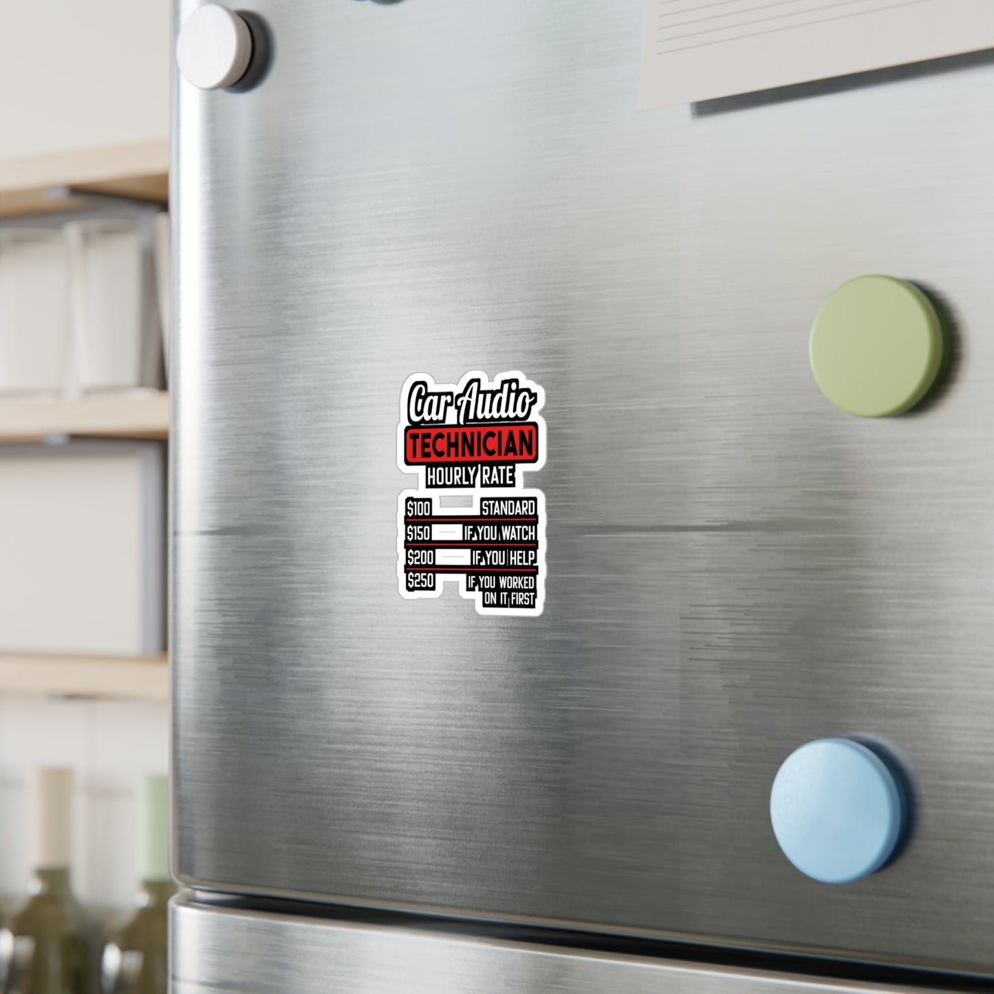 Car Audio Technician Hourly Rate | Car-stereo Sticker | Car-audio Decals | Bass Laptop Sticker | Car-stereo Gift | Car-audio Gift