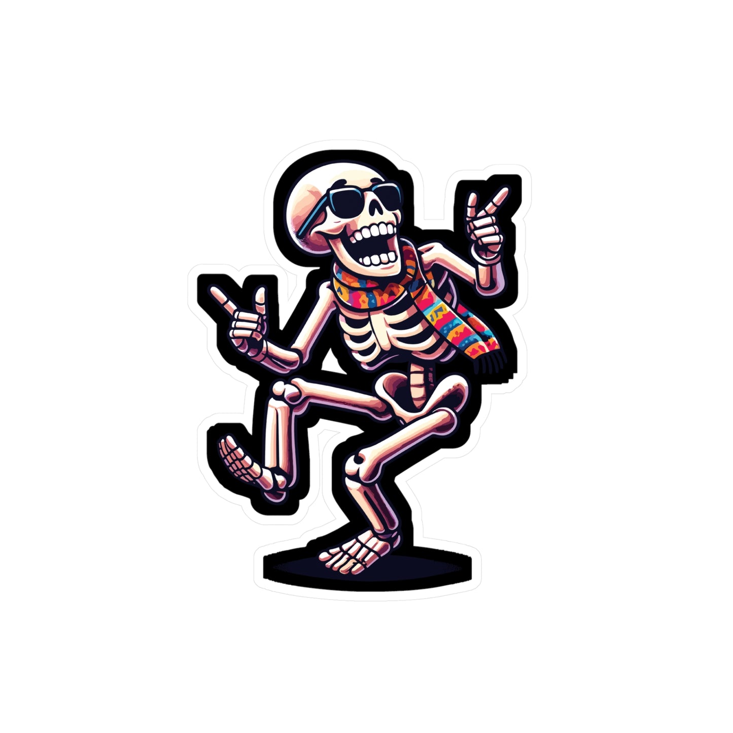 Dancing Skeleton - Skeleton Sticker for Car Window Laptop Sticker. Water Bottle Sticker, Vinyl Dancing Decal, Bones Sticker - Skeleton Gift