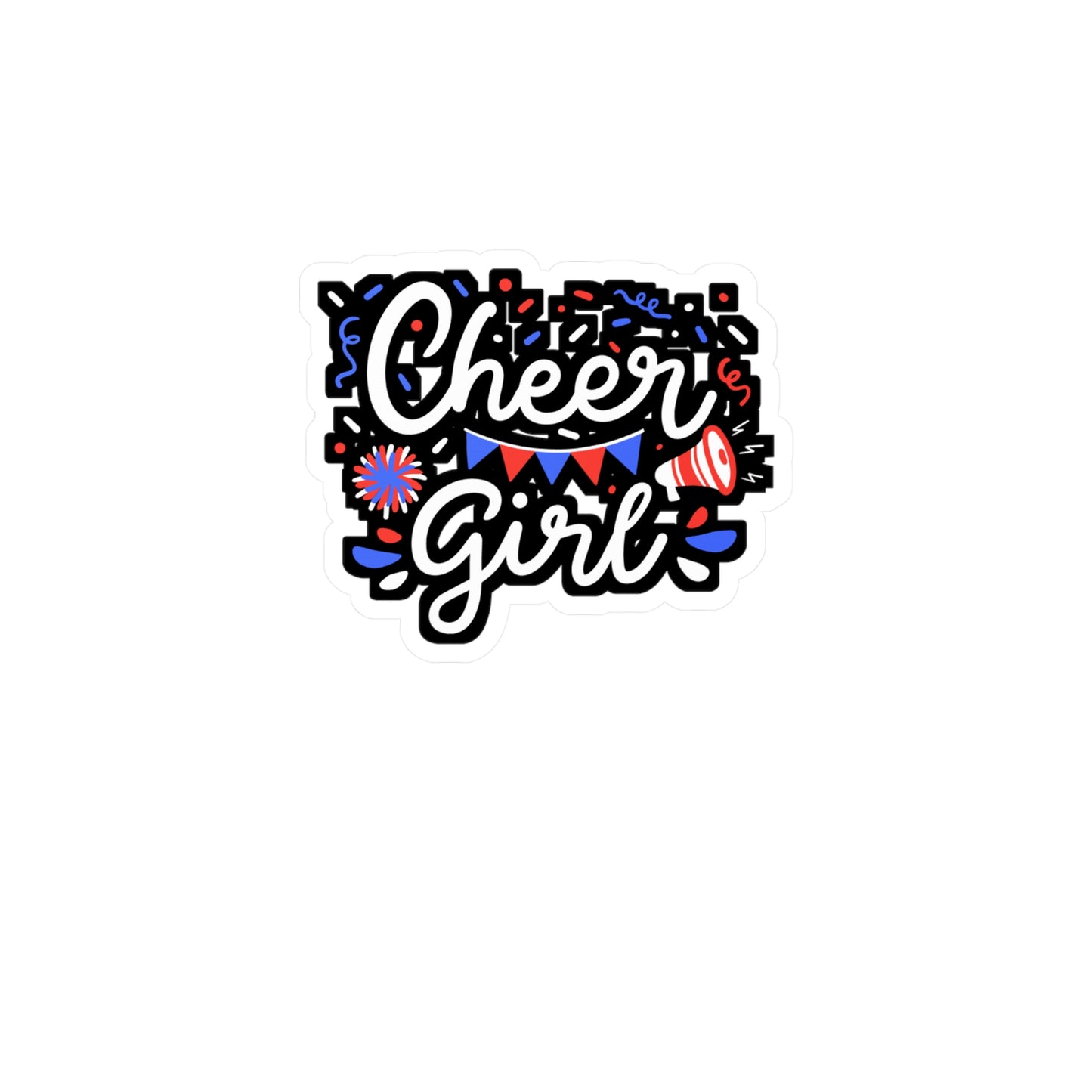 Cheer Girl - Cheerleader Sticker for Car Window Laptop Sticker. Water Bottle Sticker, Vinyl Stadium Decal, Dance Sticker - Cheerleader Gift