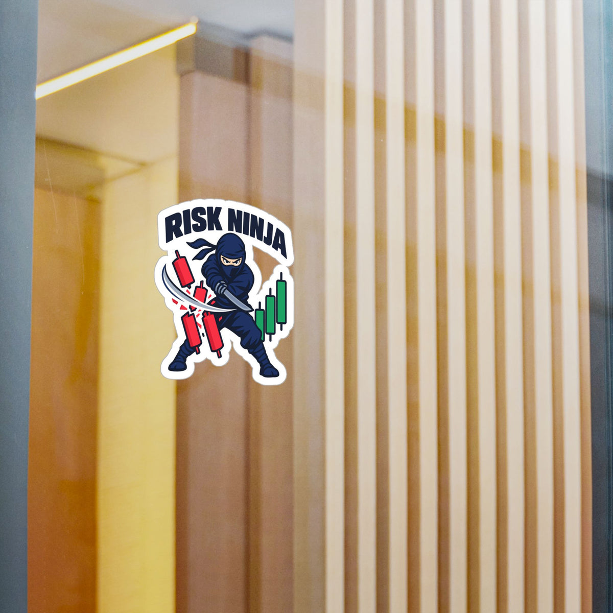 Day Trading Sticker - Risk Ninja Decals for the Stock Market and Forex Trader, Laptop and Water Bottle Decor