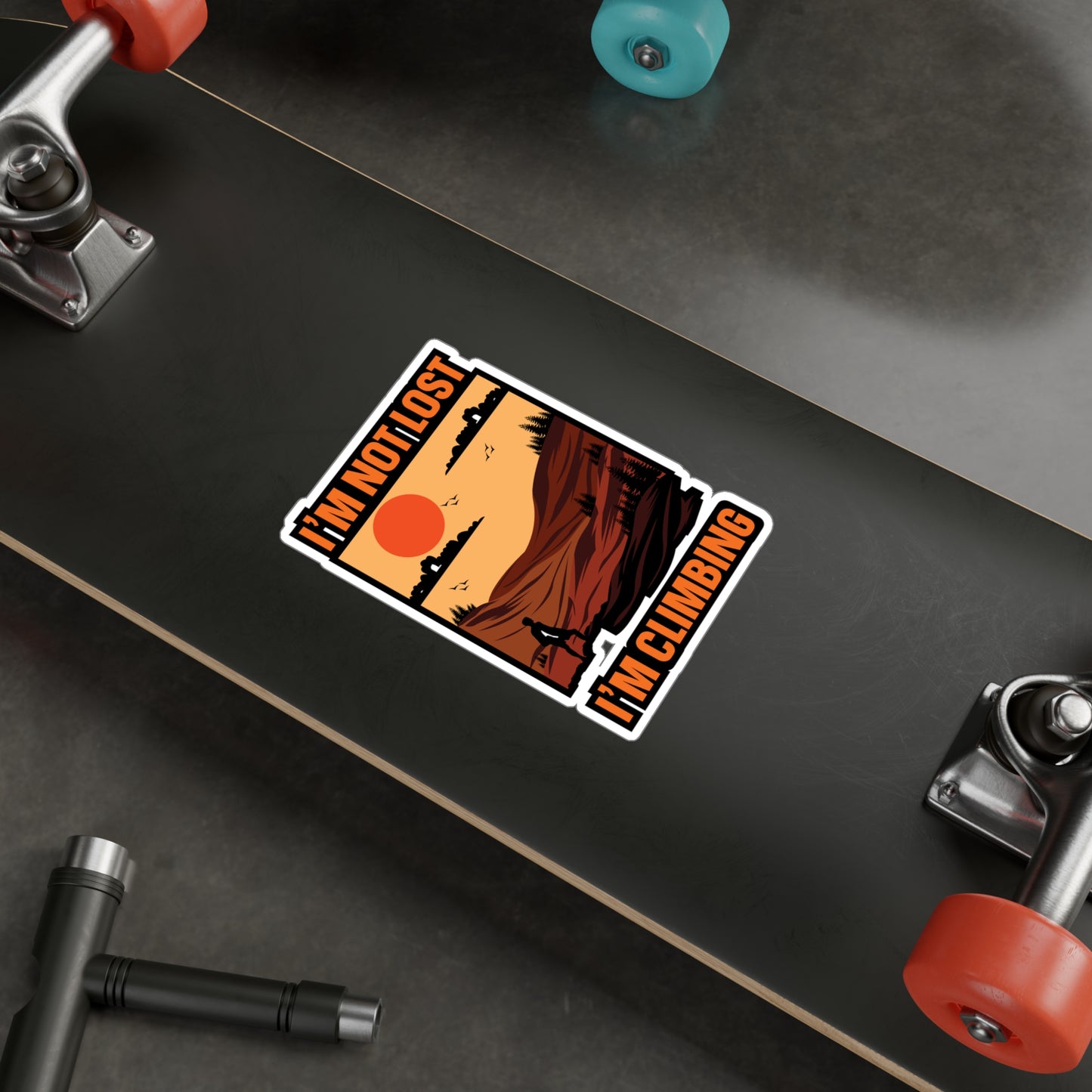 Rock Climbing Mountain Climber Bouldering  - Climbing Sticker for Laptop Sticker. Water Bottle Sticker, Vinyl Climber Decal - Climbing Gift