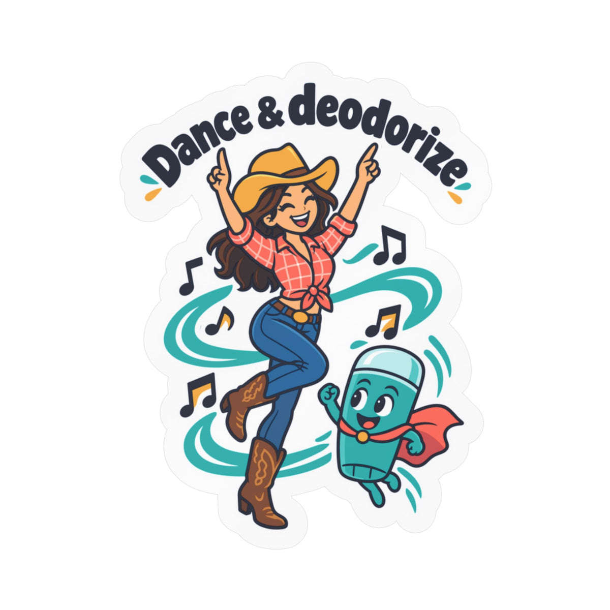 Line Dance Sticker - Dance & Deodorize Decals for the Country-Life Dancer, Western Laptop and Water Bottle Decor