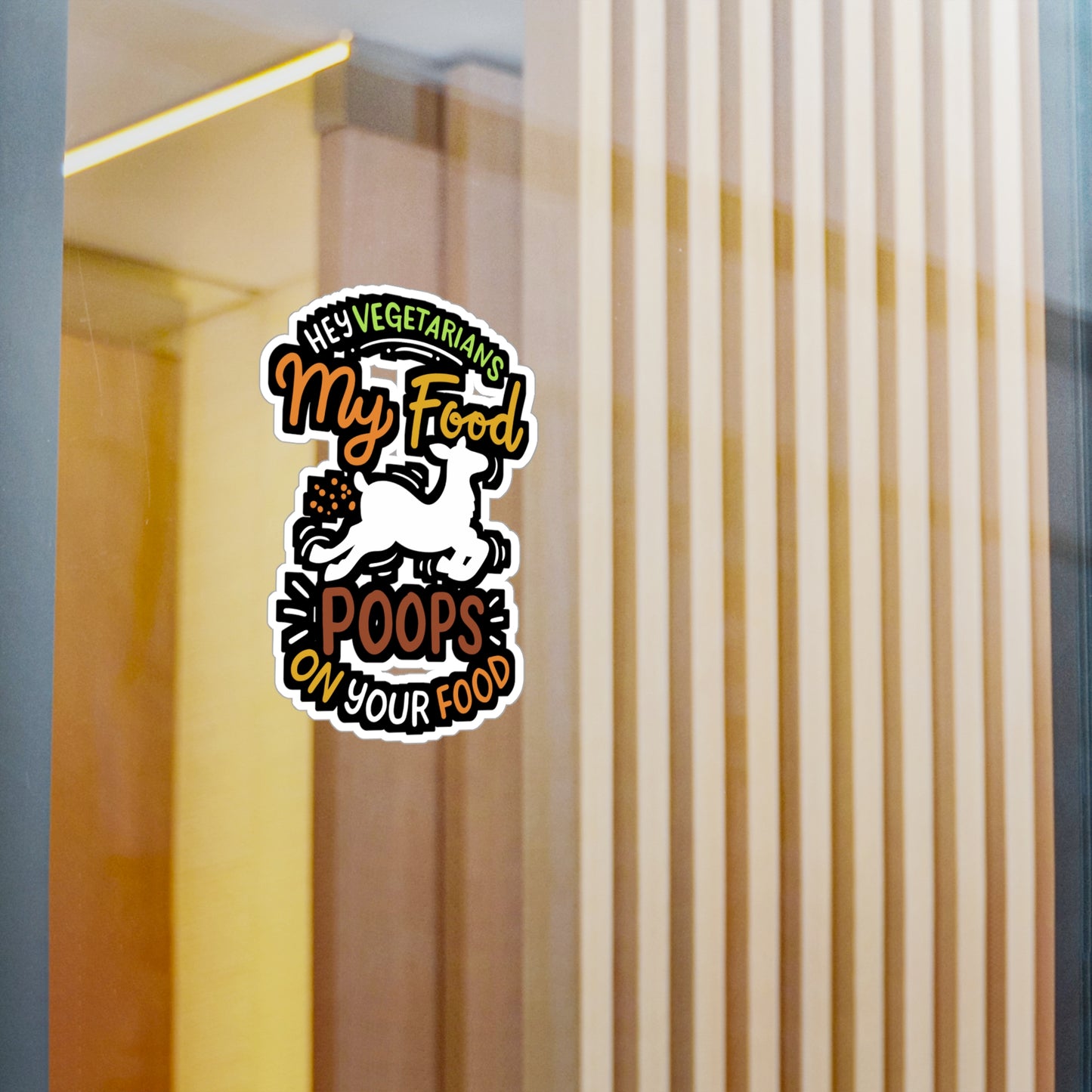 My Food Poops On Your Food - Carnivore Sticker for Laptop Sticker. Water Bottle Sticker, Vinyl Beef Decal - Carnivore Gift