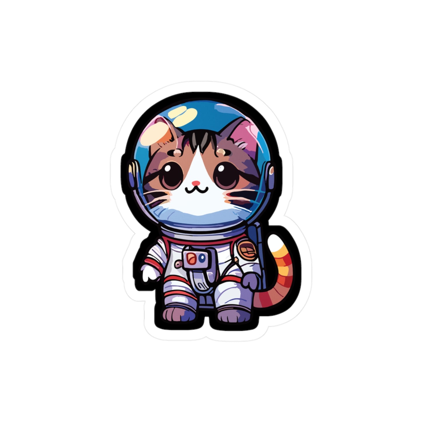 Astronaut Cat - Space Sticker for Car Window Laptop Sticker. Water Bottle Sticker, Vinyl Astronaut Decal, Cadet Sticker - Space Gift