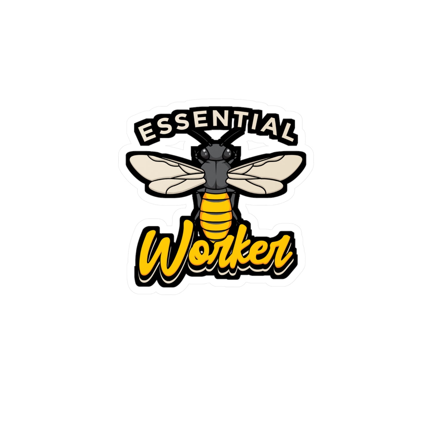 Essential Worker Beekeeping Beekeeper - Beekeeping Sticker for Laptop Sticker. Water Bottle Sticker, Vinyl Brood Decal - Beekeeping Gift