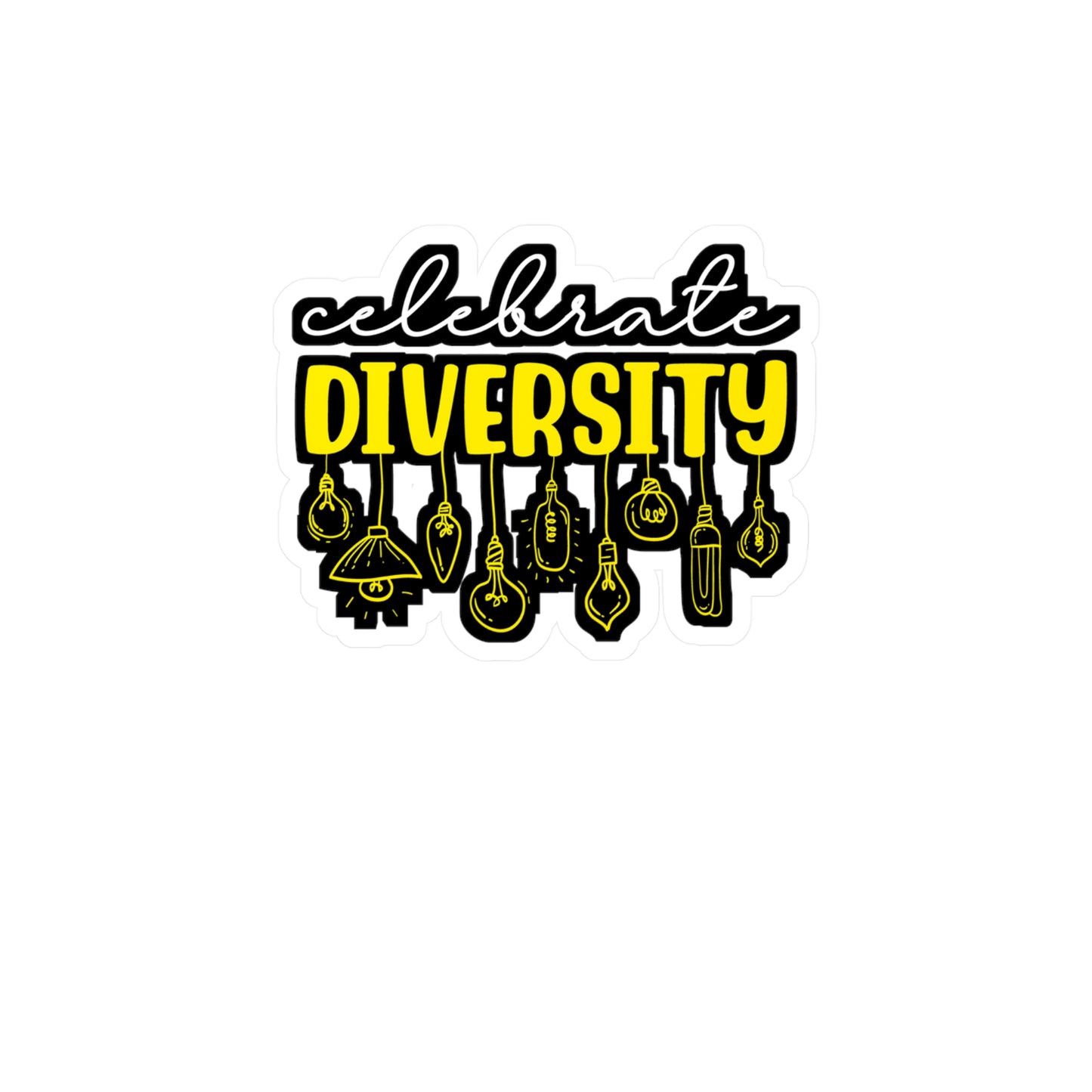 Celebrate Diversity - Electrician Sticker for Wall, Laptop, Window, Truck, Car Electrician Gift Vinyl Stripper Decal Sticker