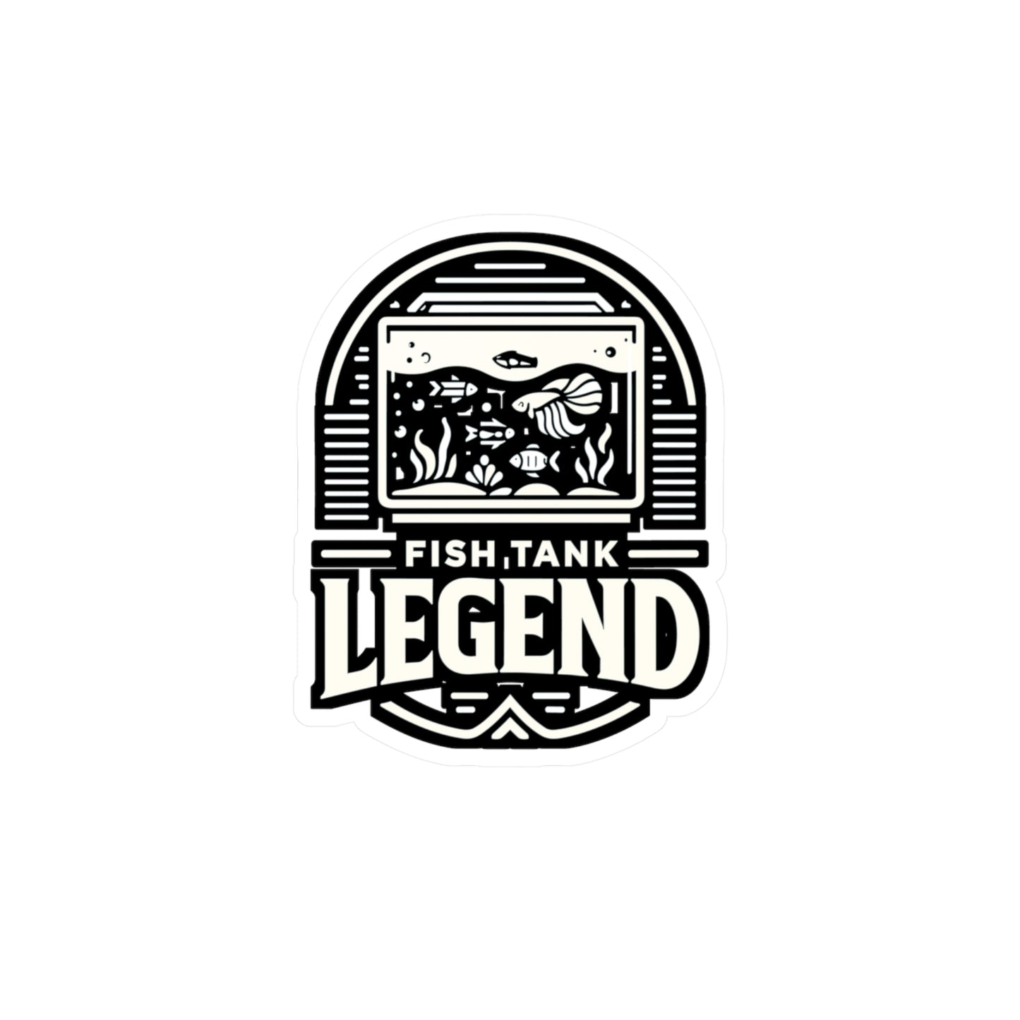 Fish Tank Legend - Aquarist Sticker for Laptop Sticker. Water Bottle Sticker, Vinyl Aquarium Decal - Aquarist Gift